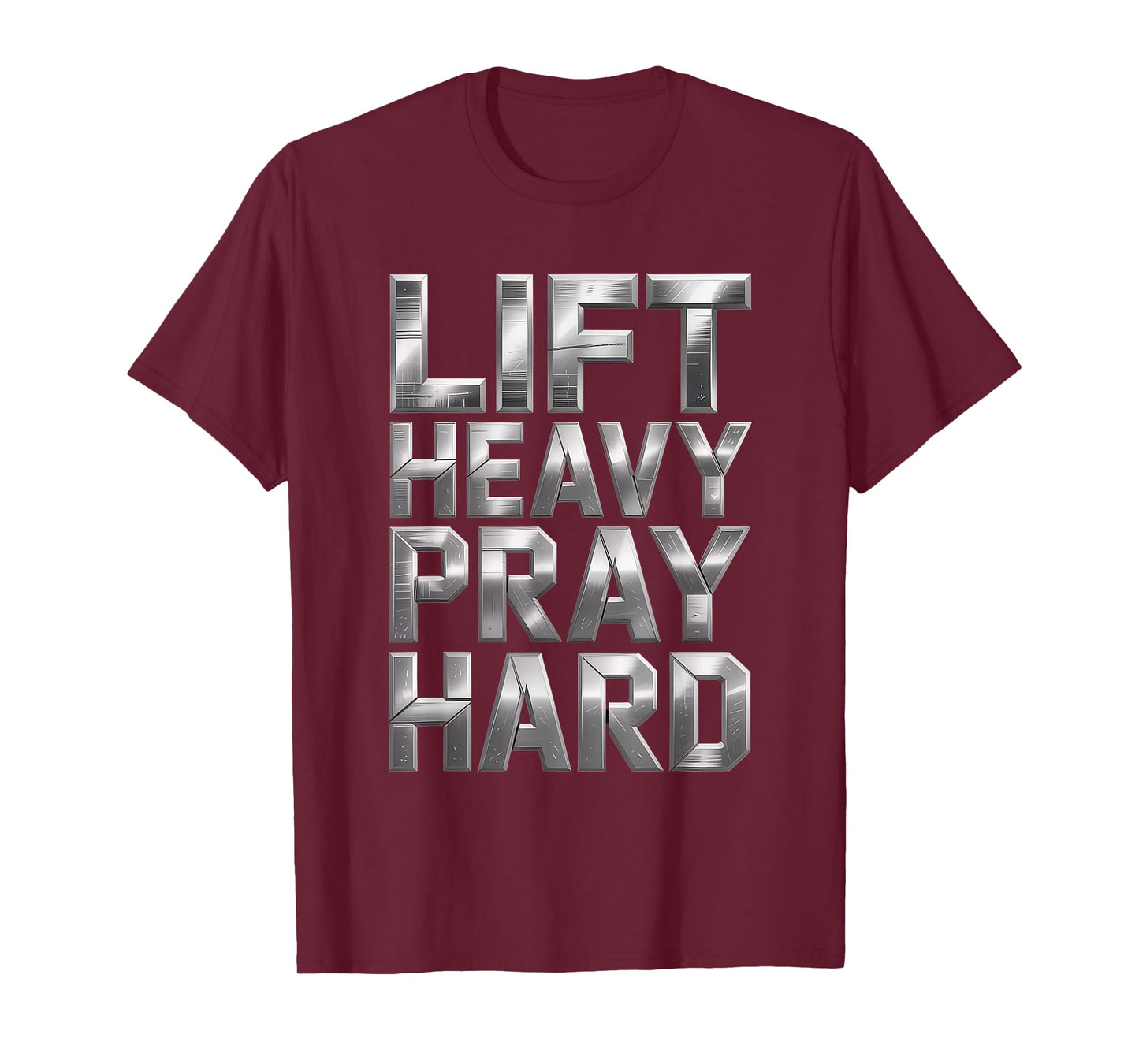 Lift Heavy Pray Hard Tshirt Gym Christian Gift Jesus Faith T-Shirt
