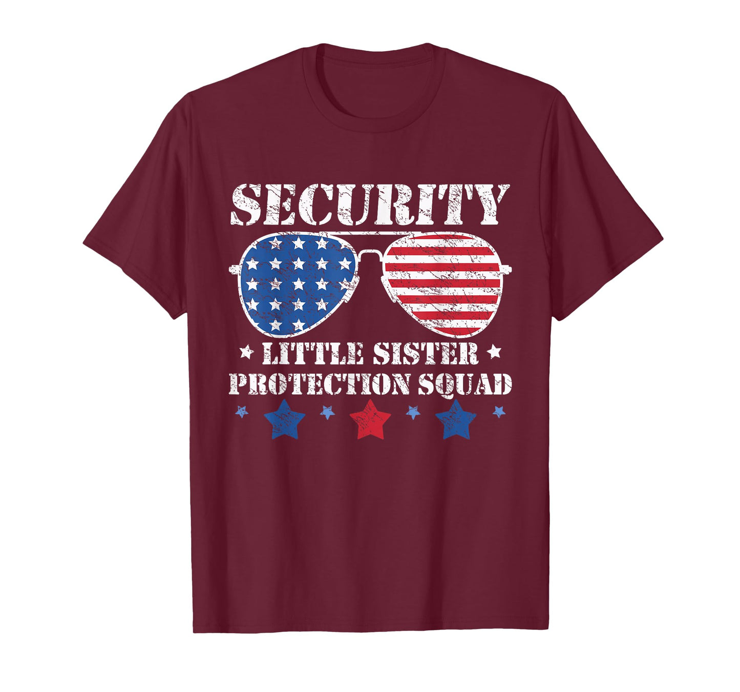 Security Little Sister Protection Squad Funny Boys Brother T-Shirt