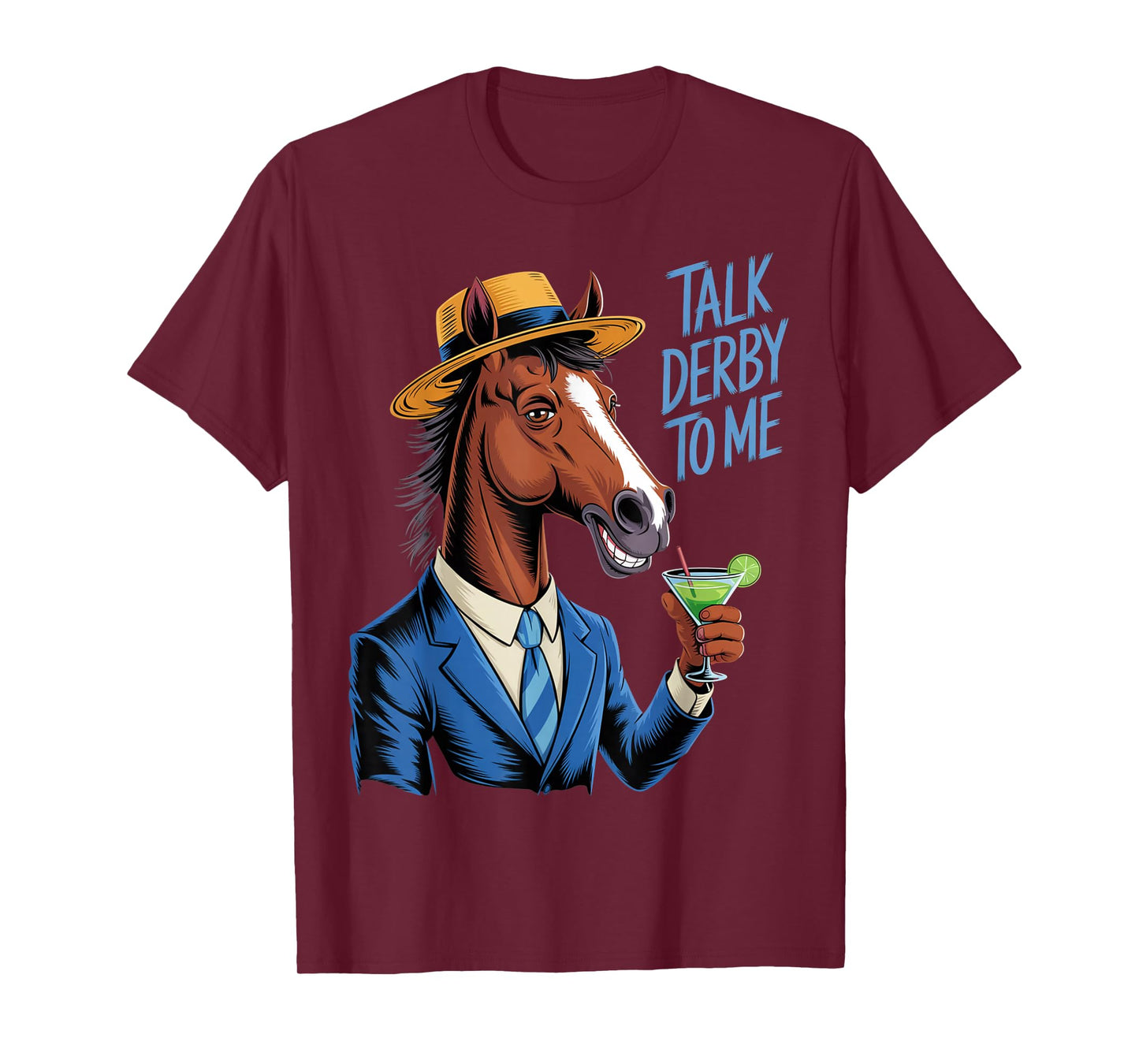 Men Talk Derby To Me Horse Racing Fan Funny Horse T-Shirt