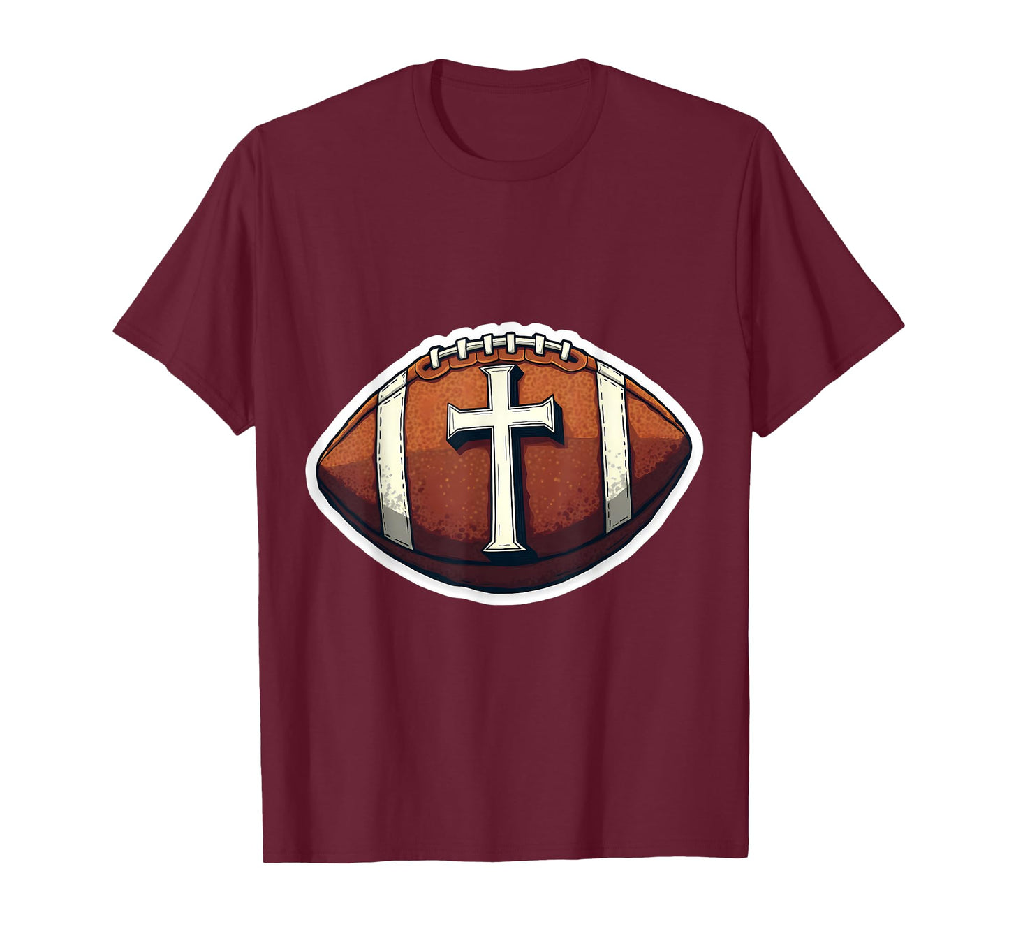 Christian Football Player Coach Fan Cross Jesus Christ God T-Shirt