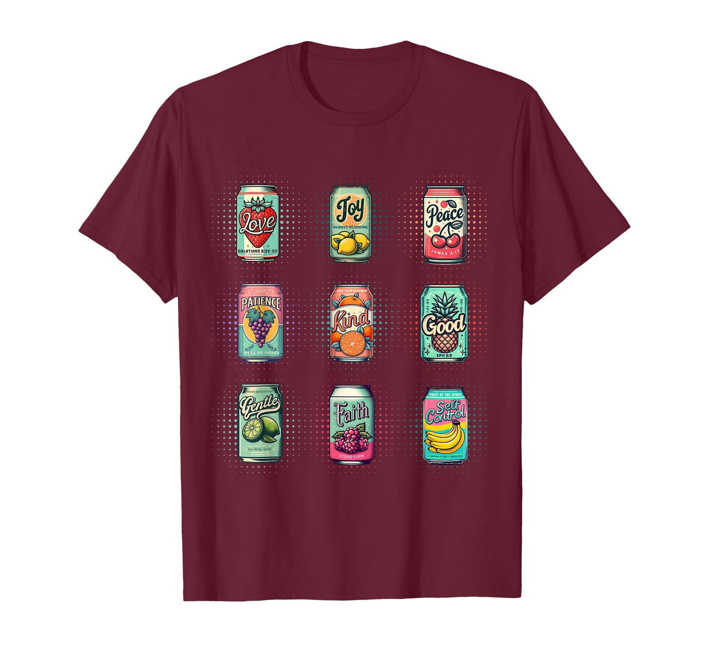Retro Christian Vintage Fruit of the Spirit Soda Can T-Shirt