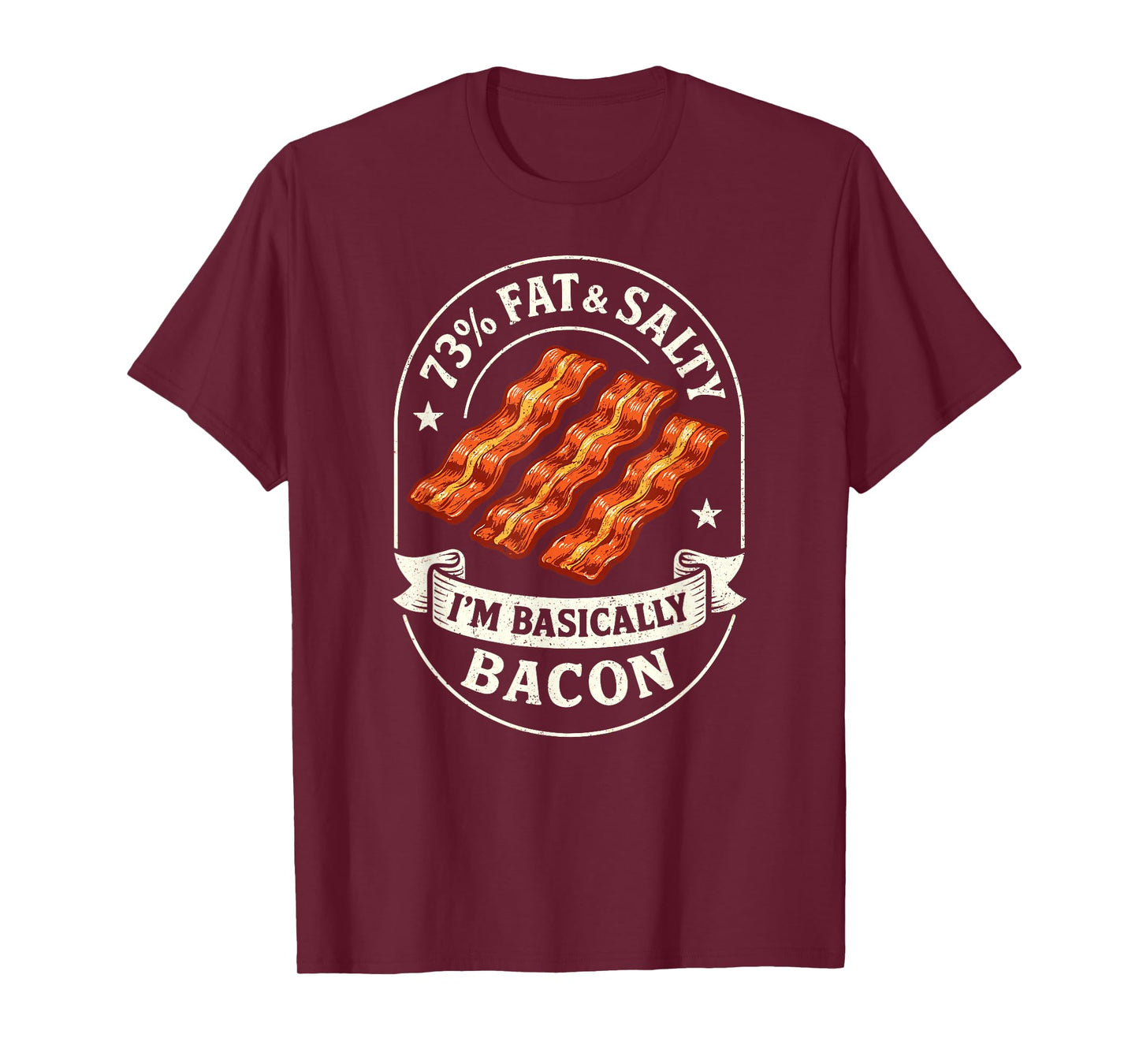 Fat & Salty I’m Bacon, Funny Foodie BBQ Bacon Dad Joke T-Shirt
