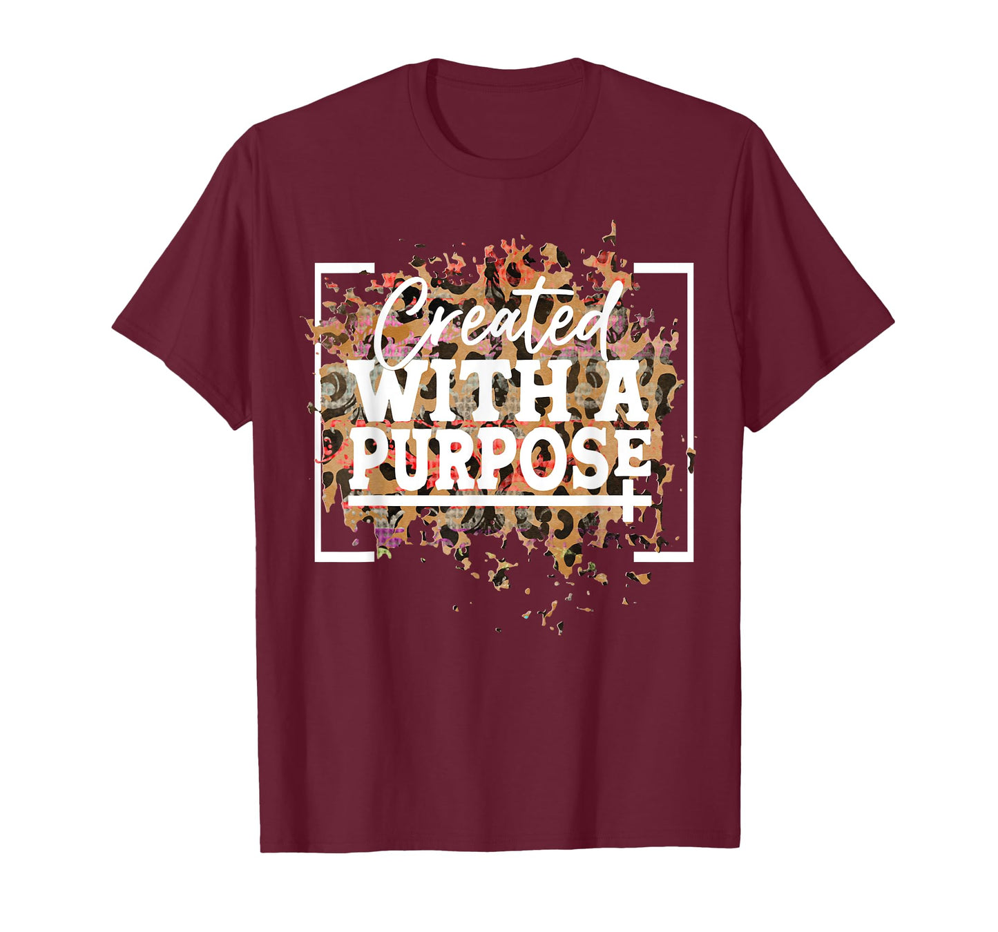 Created With A Purpose Leopard Print Christian T-Shirt