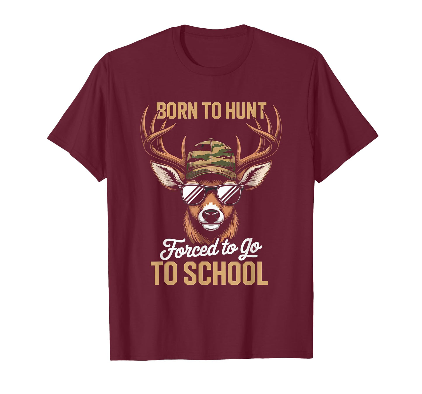 Cool Deer Hunter Back to School Funny Design Gift T-Shirt
