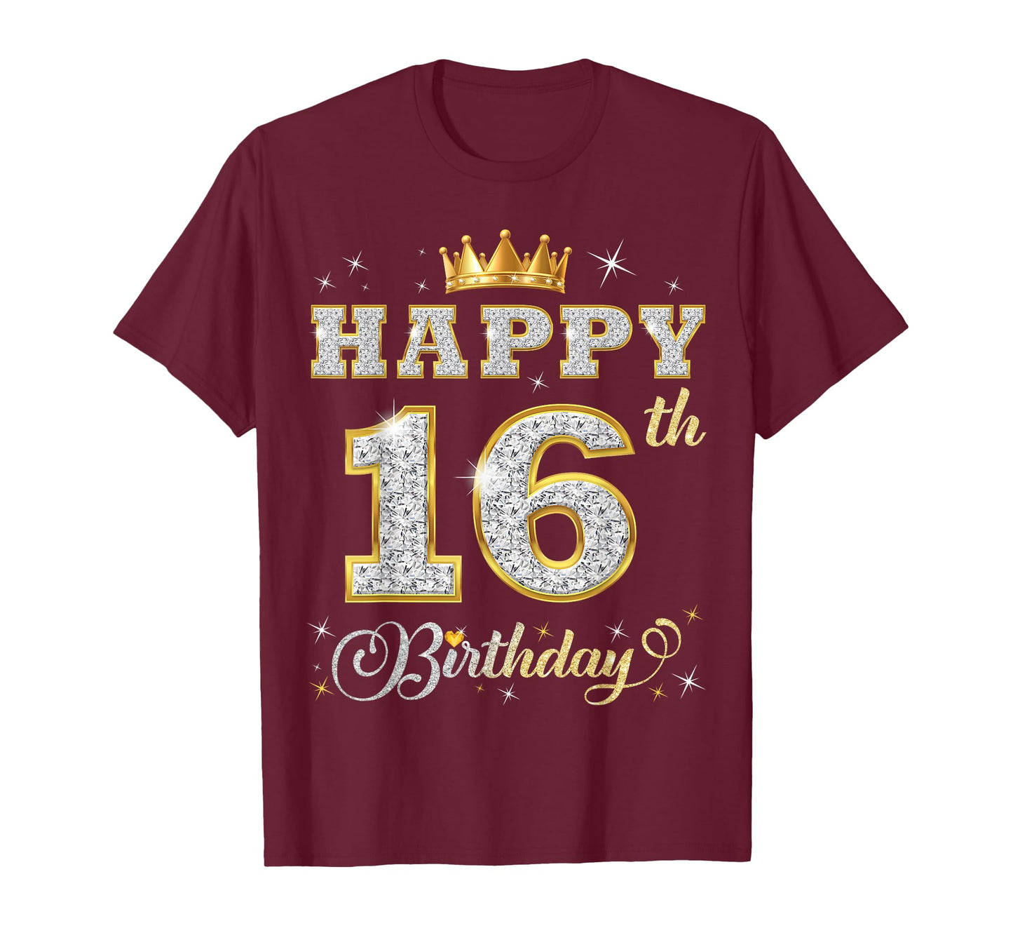 Happy 16th Birthday 16 Years Old Boys Girls Birthday Party T-Shirt
