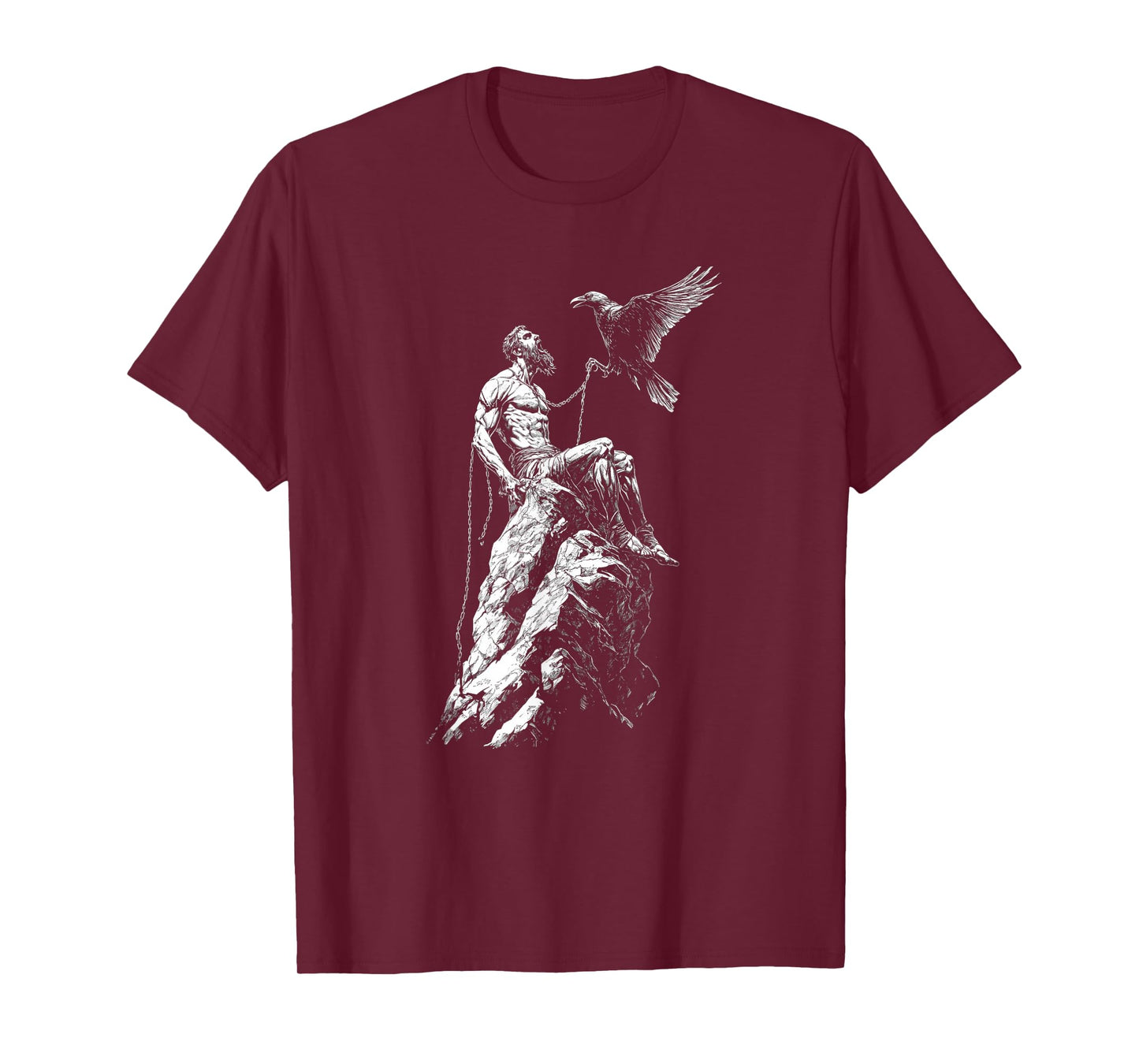 Altrusian Grace Media Prometheus Chained Upon The Mountain, Greek Mythology T-Shirt