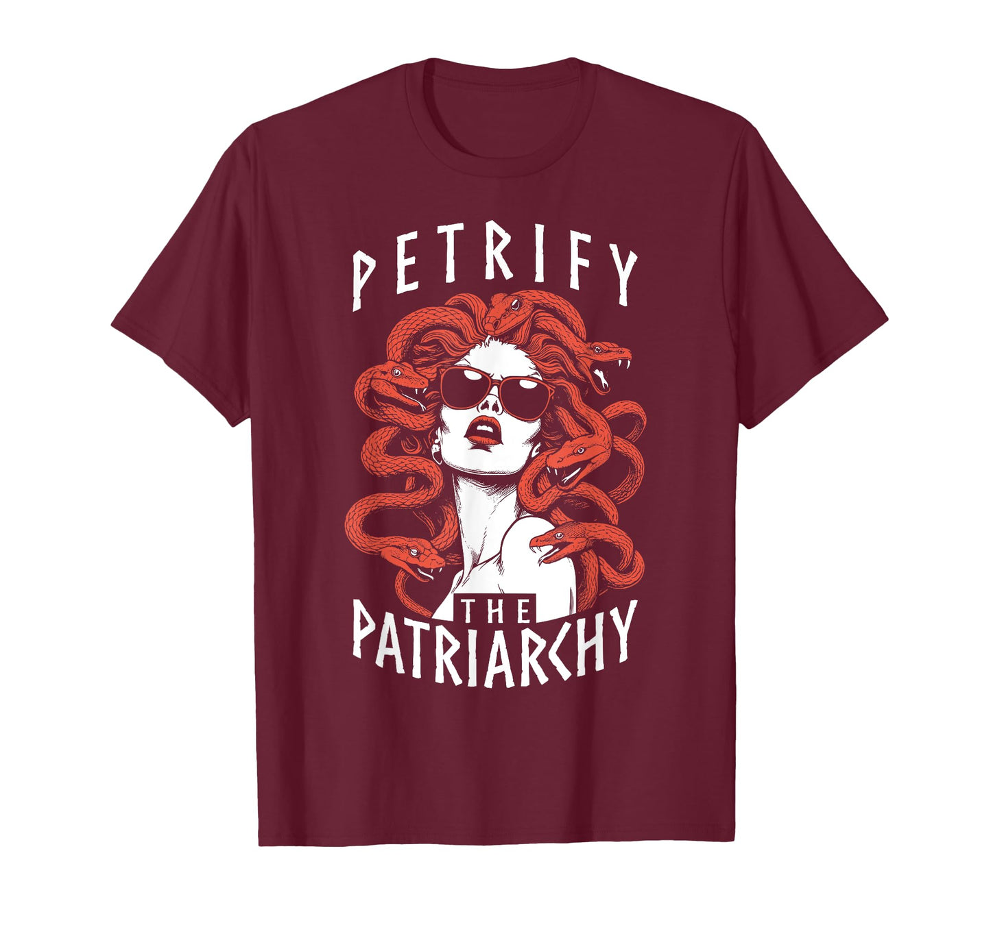 Petrify The Patriarchy Feminist Halloween Goth Medusa Witch T-Shirt