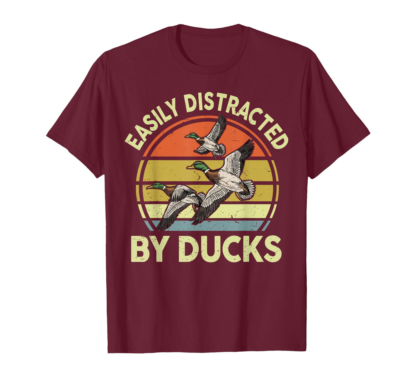 Easily Distracted Duck Hunting Gift Dad Hunter Son Daughter T-Shirt