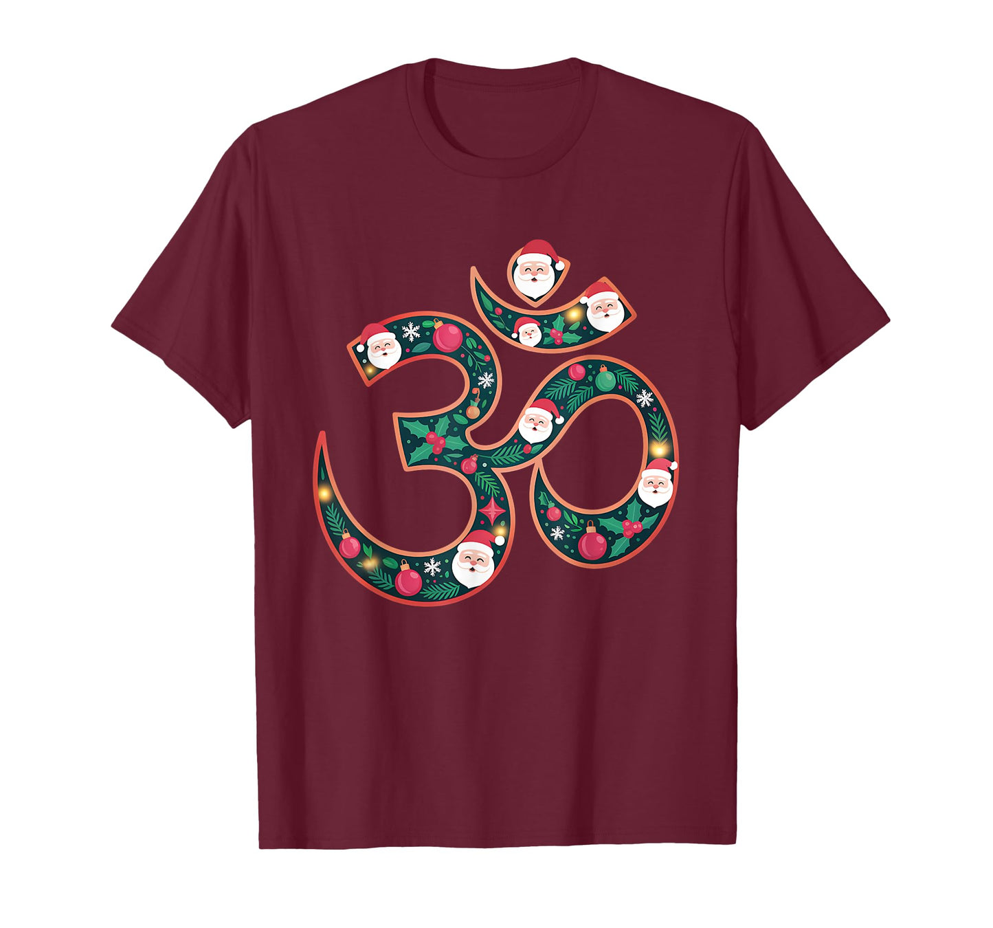 Funny Santa Om Namah Shivaya Ohm Hindu Buddhism Indian Xmas T-Shirt