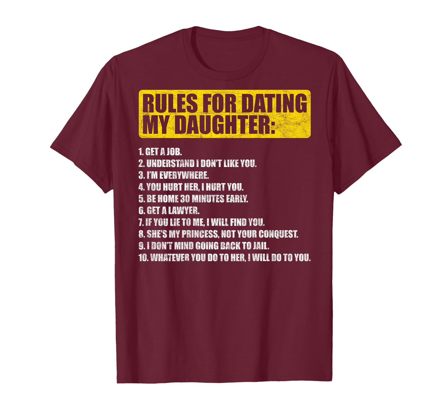 Rules for Dating My Daughter Funny Dad Daughter T-Shirt