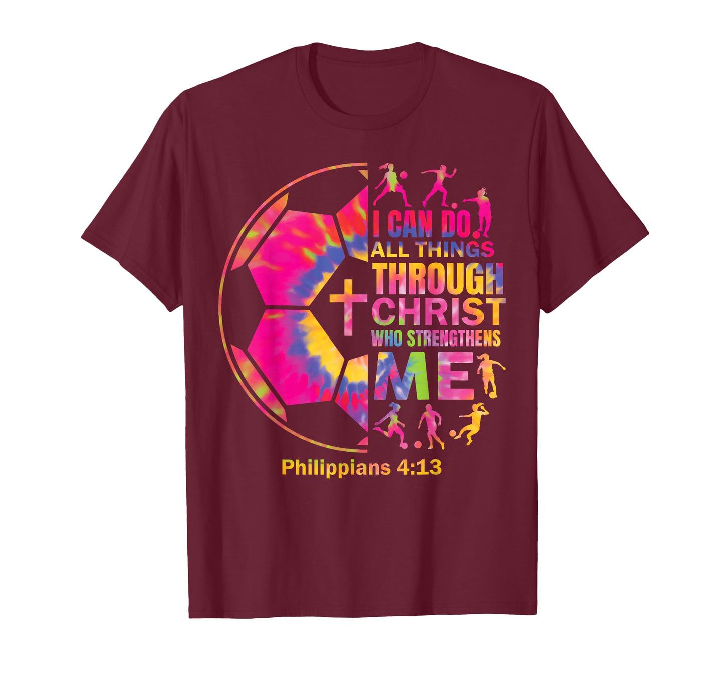 Christian Soccer t Shirt Girls Teen Kids Christ Religious T-Shirt