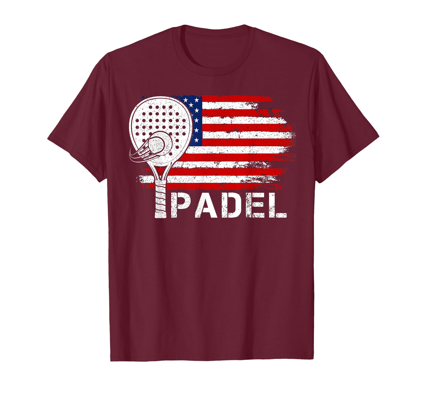 Padel Shirt American Flag Padel Player 4th Of July Men Dad T-Shirt