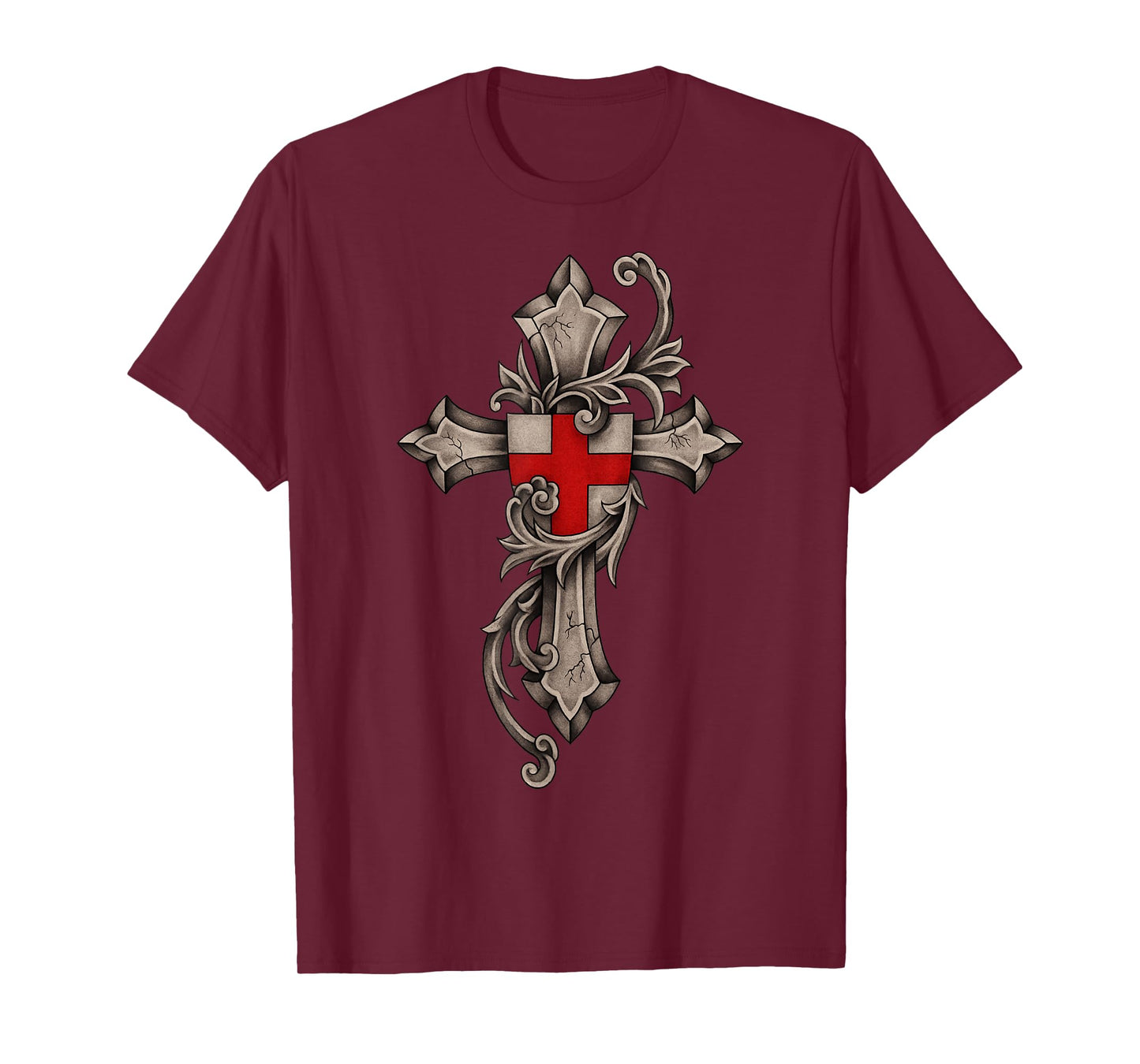 Epic Catholic Templar Cross - Warrior of Christ T-Shirt