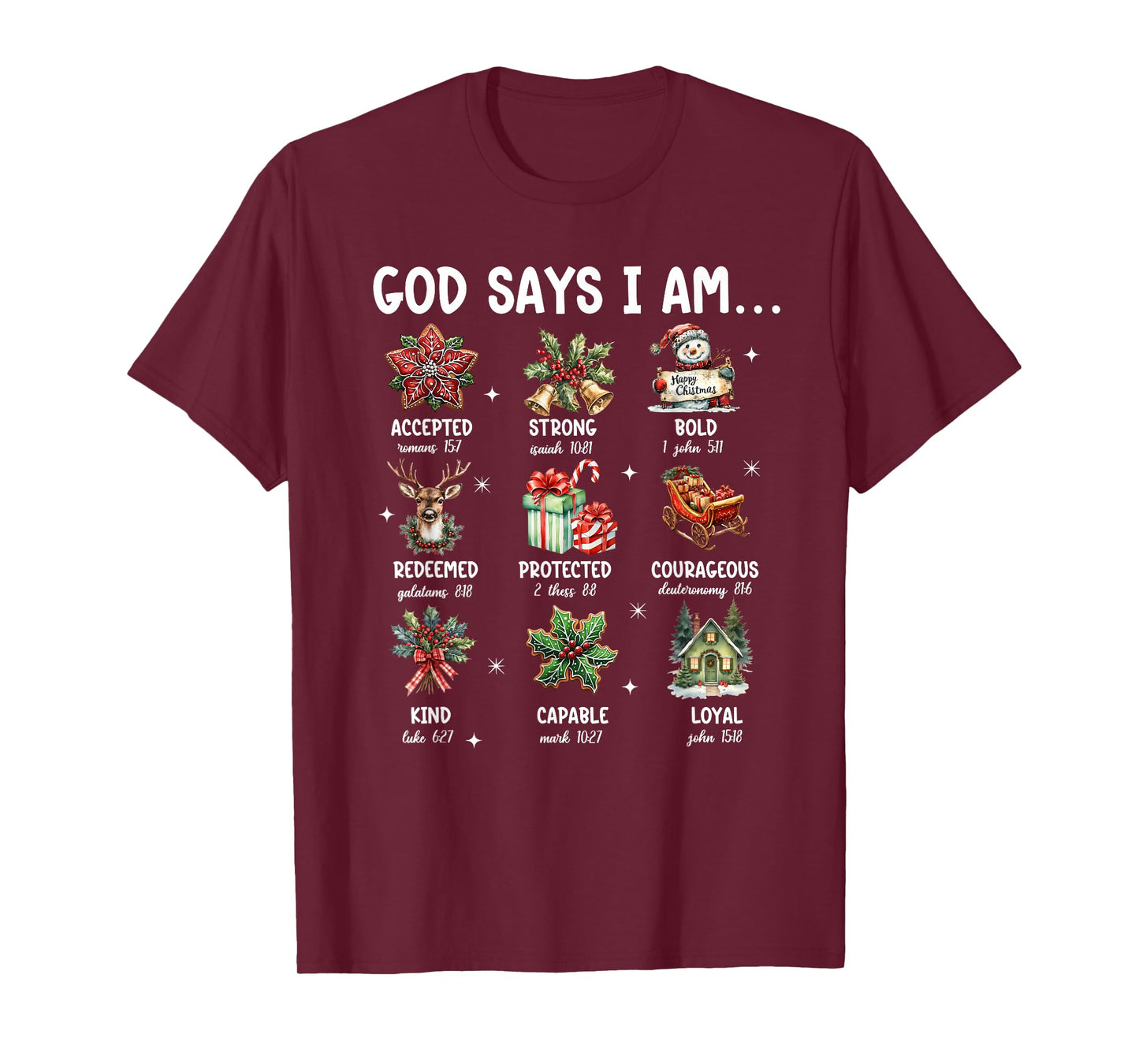 God Says I Am Cute Ghost Floral Groovy Halloween Christian T-Shirt