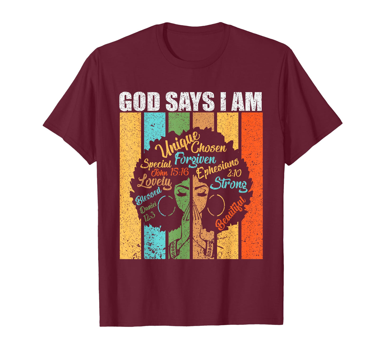 God Says I Am Melanin Pride Black Girl Black History Month T-Shirt