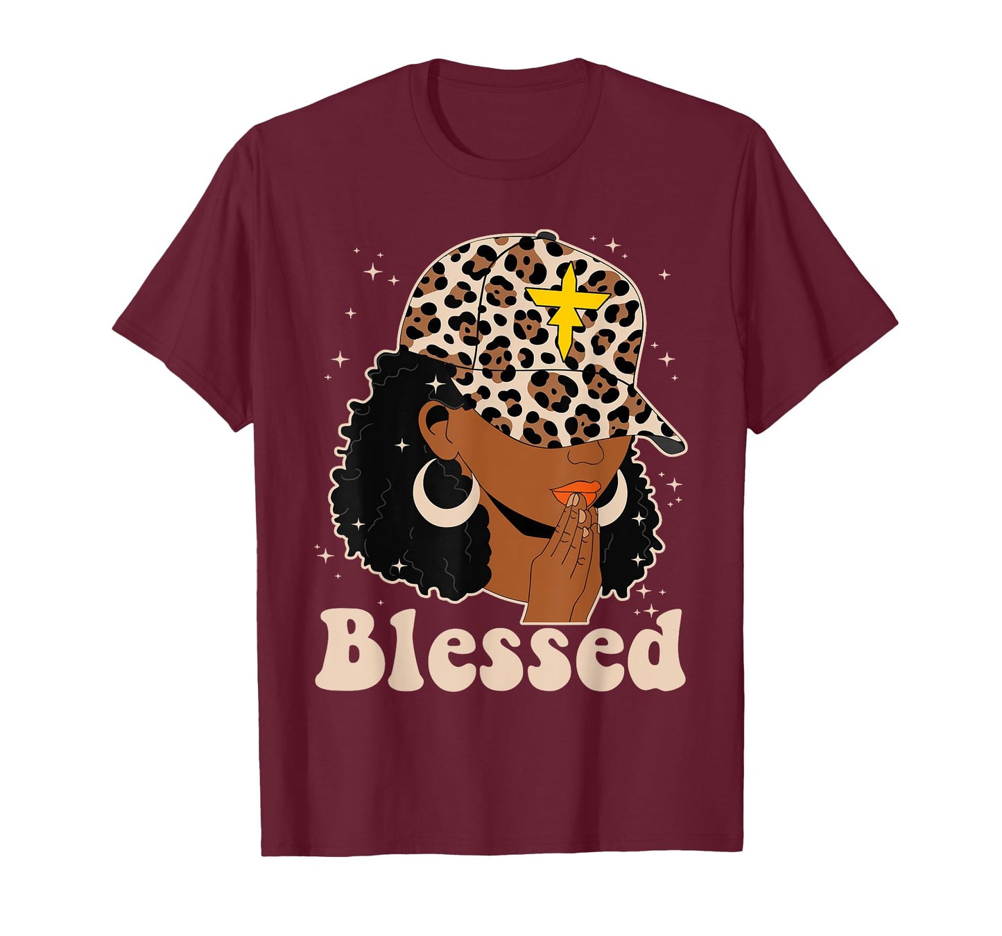 Blessed Black Woman Praying African Christian Camouflage T-Shirt