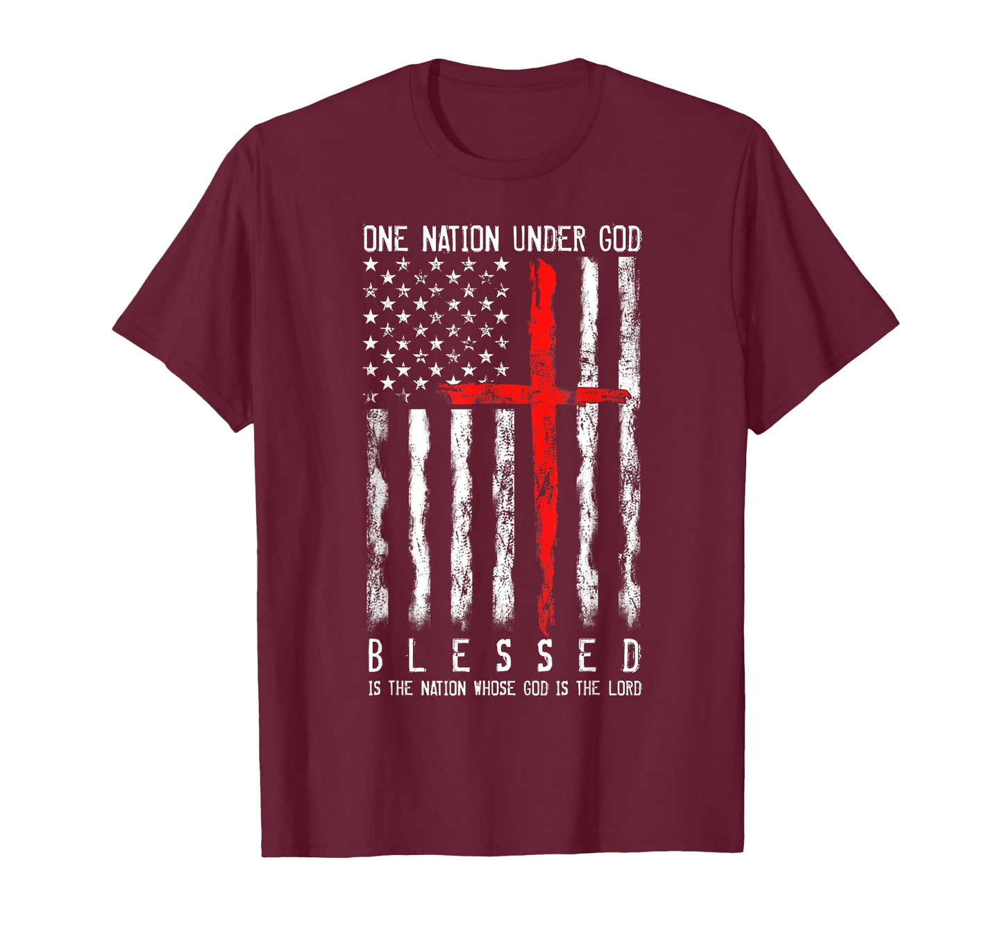 Patriotic Christian Tshirts "Blessed" One Nation Under God T-Shirt
