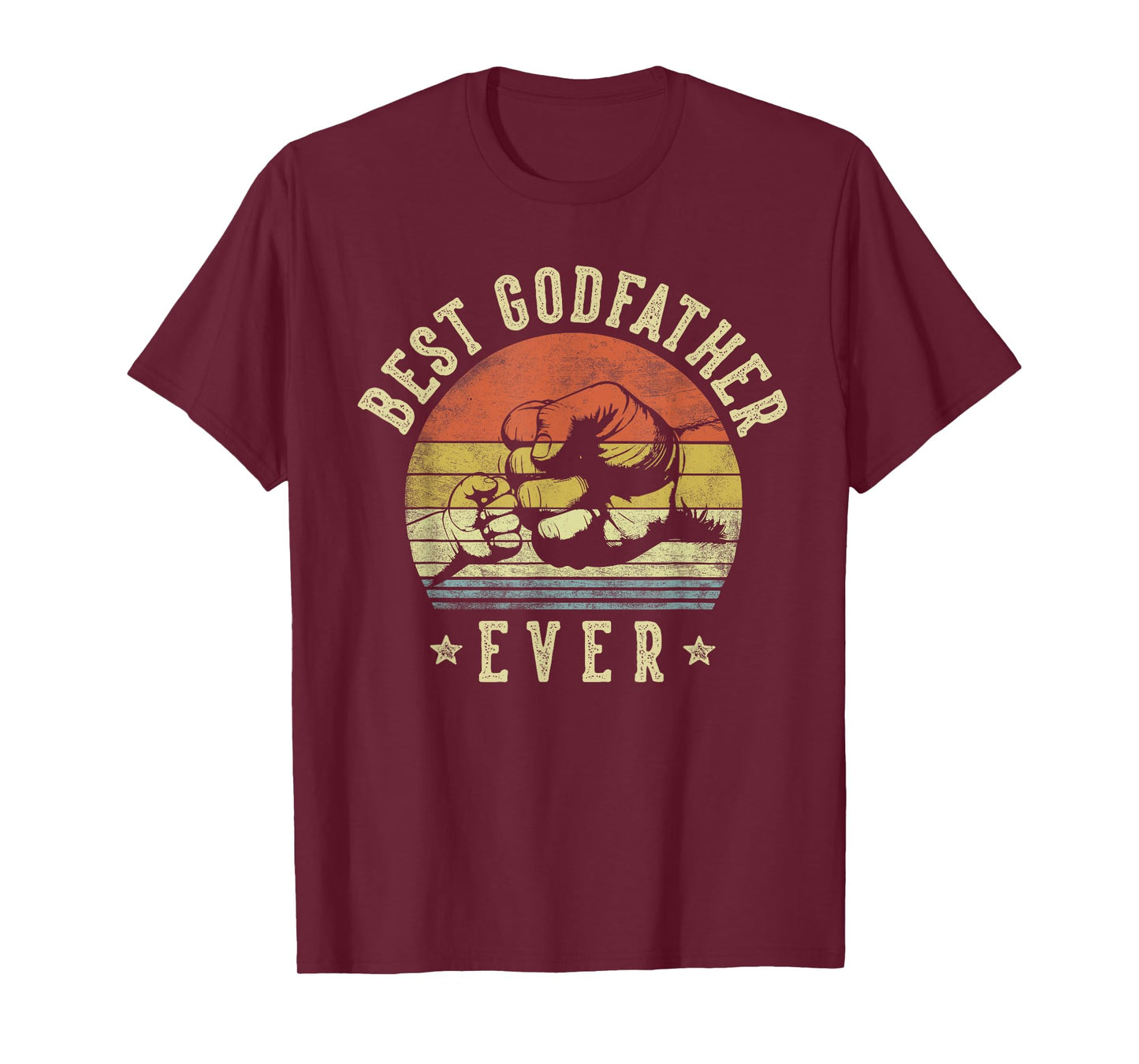 Best Godfather Ever Retro Fist Bump Vintage Design Godfather T-Shirt