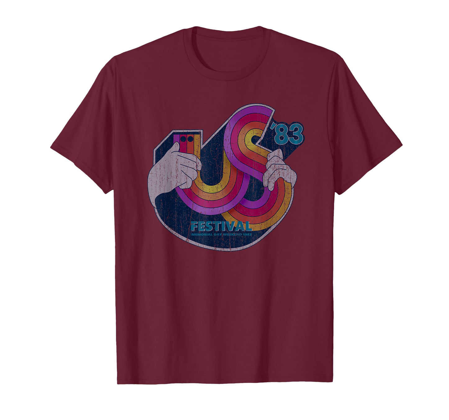 Retro Vintage US Festival 1983 Distressed Music Lover T-Shirt