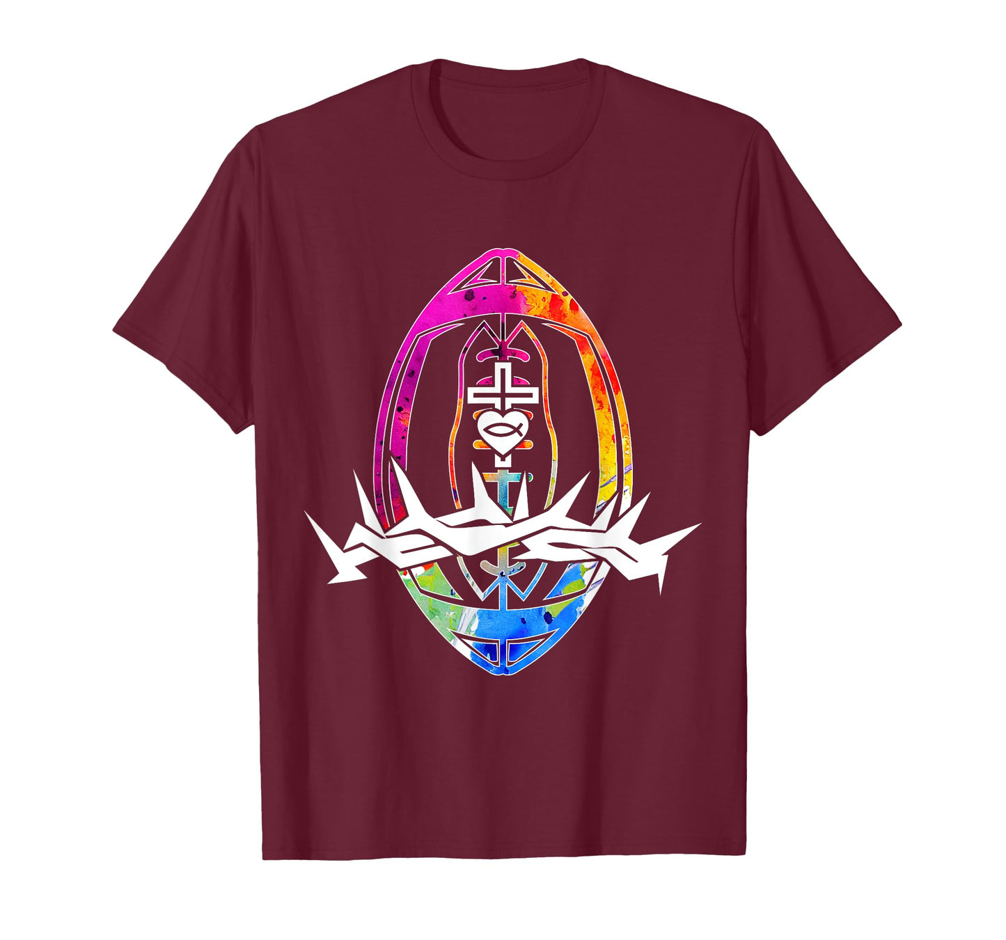 Religious Jesus Football Christian GOD Football T-Shirt
