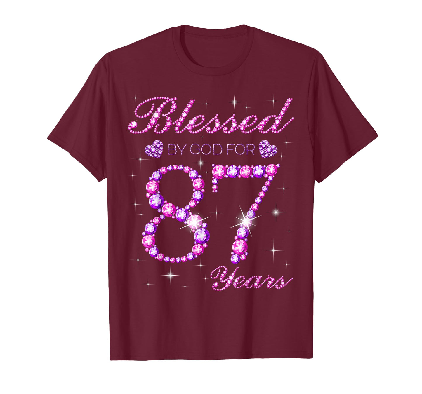 Blessed by God for 87 Years Old 87th Birthday Party T-Shirt