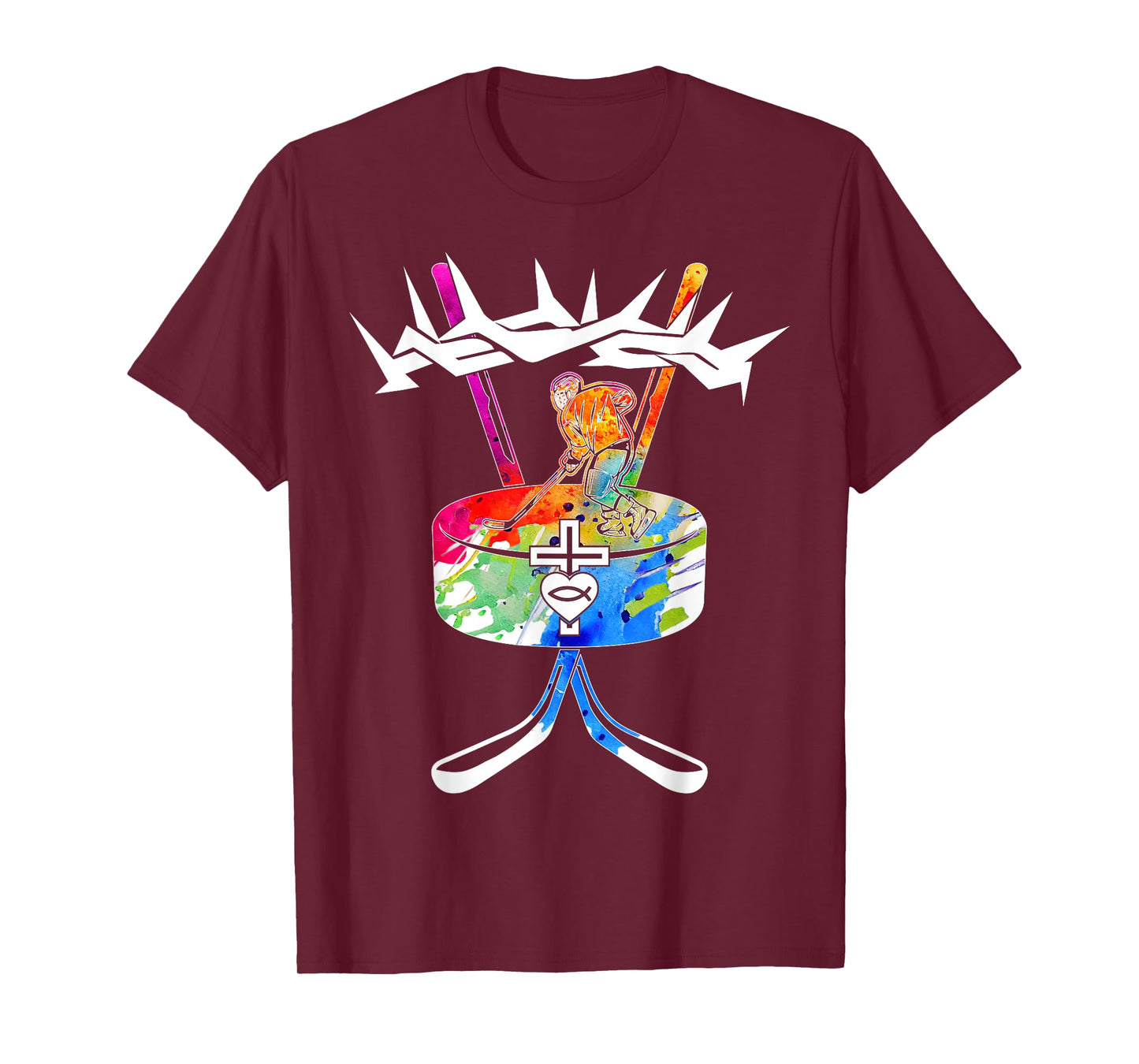 Religious Jesus ICE Hockey Christian GOD ICE Hockey T-Shirt