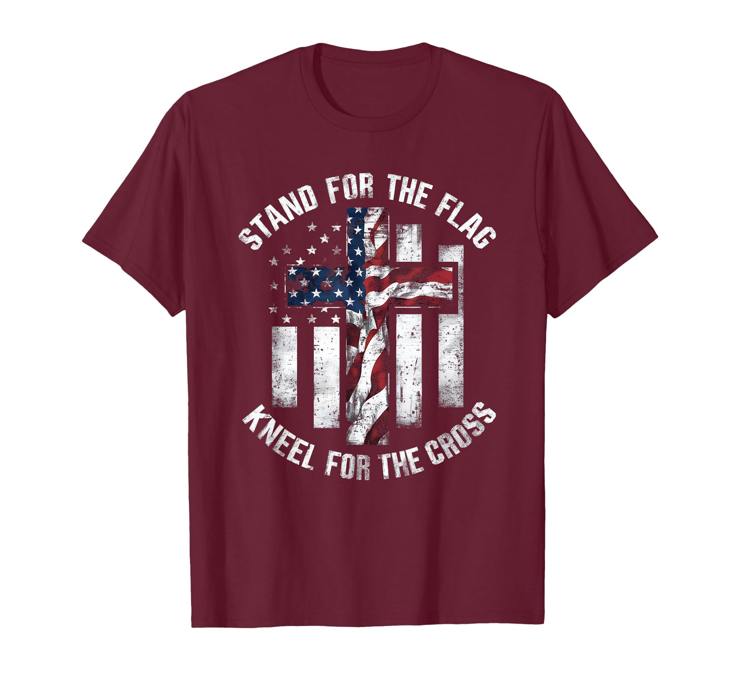 Patriot USA Flag Religious Quote 4th of July Christian Faith T-Shirt for Women Men