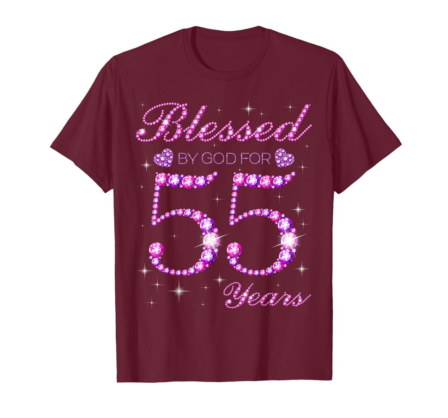 Blessed by God for 55 Years Old 55th Birthday Party T-Shirt