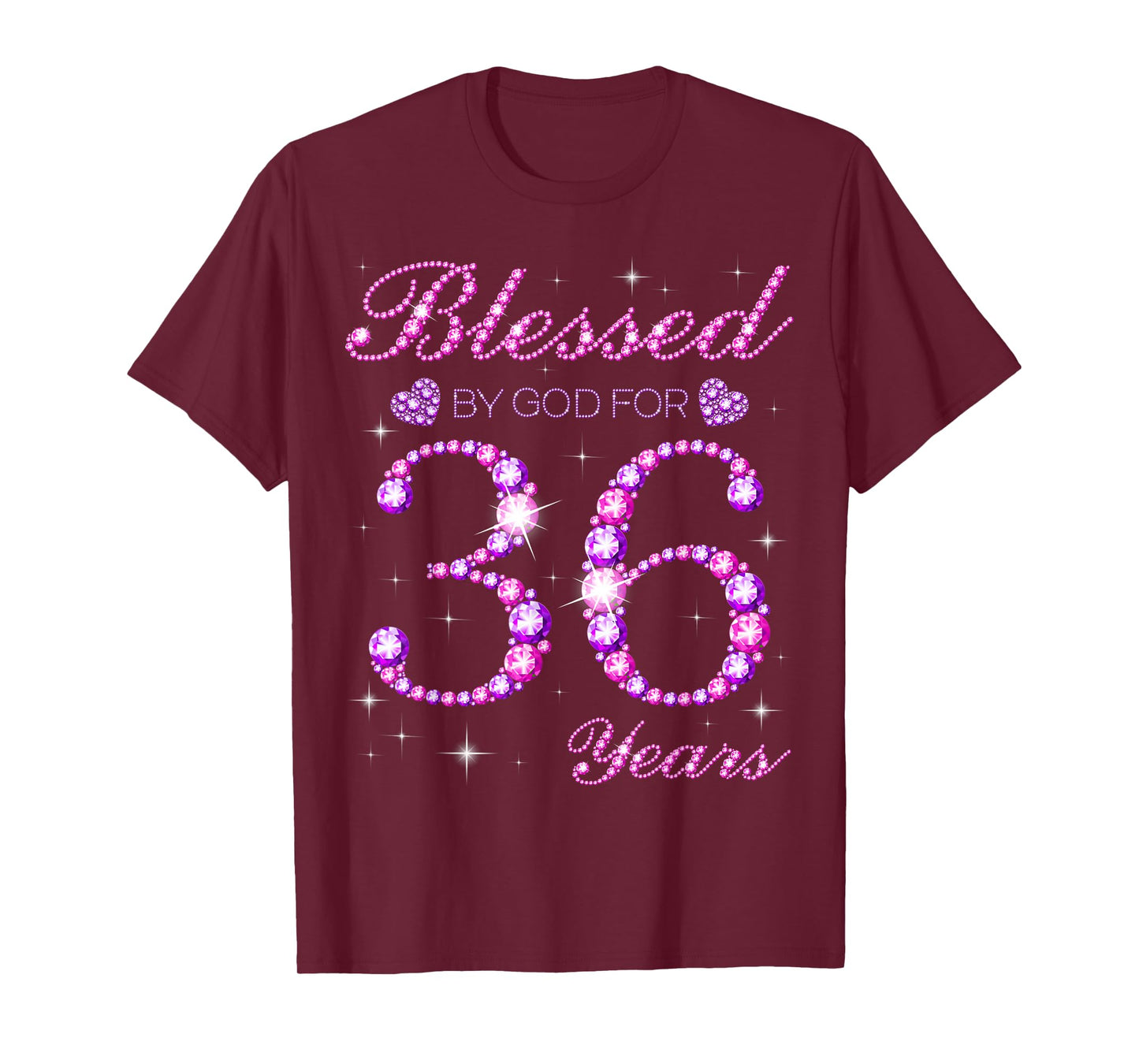 Blessed by God for 36 Years Old 36th Birthday Party T-Shirt