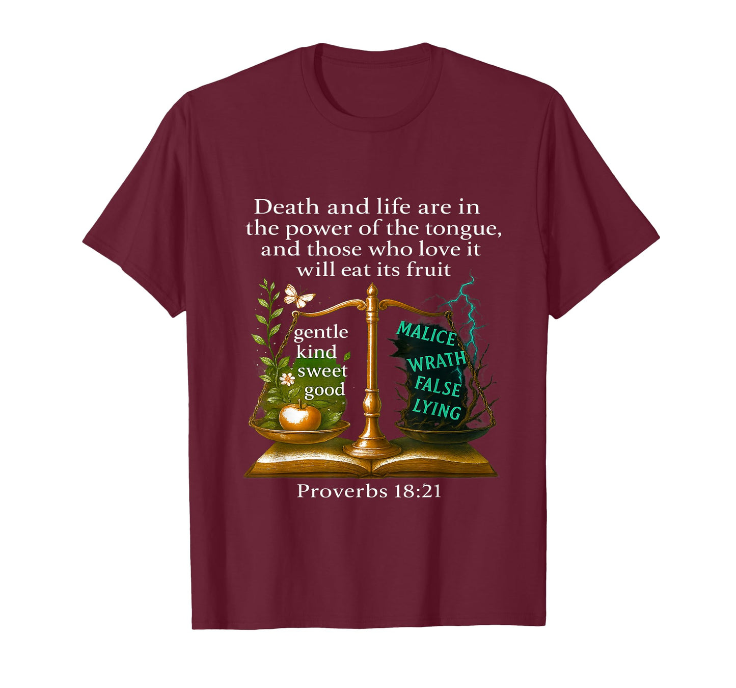 Proverbs 18:21 Bible Verse T-Shirt