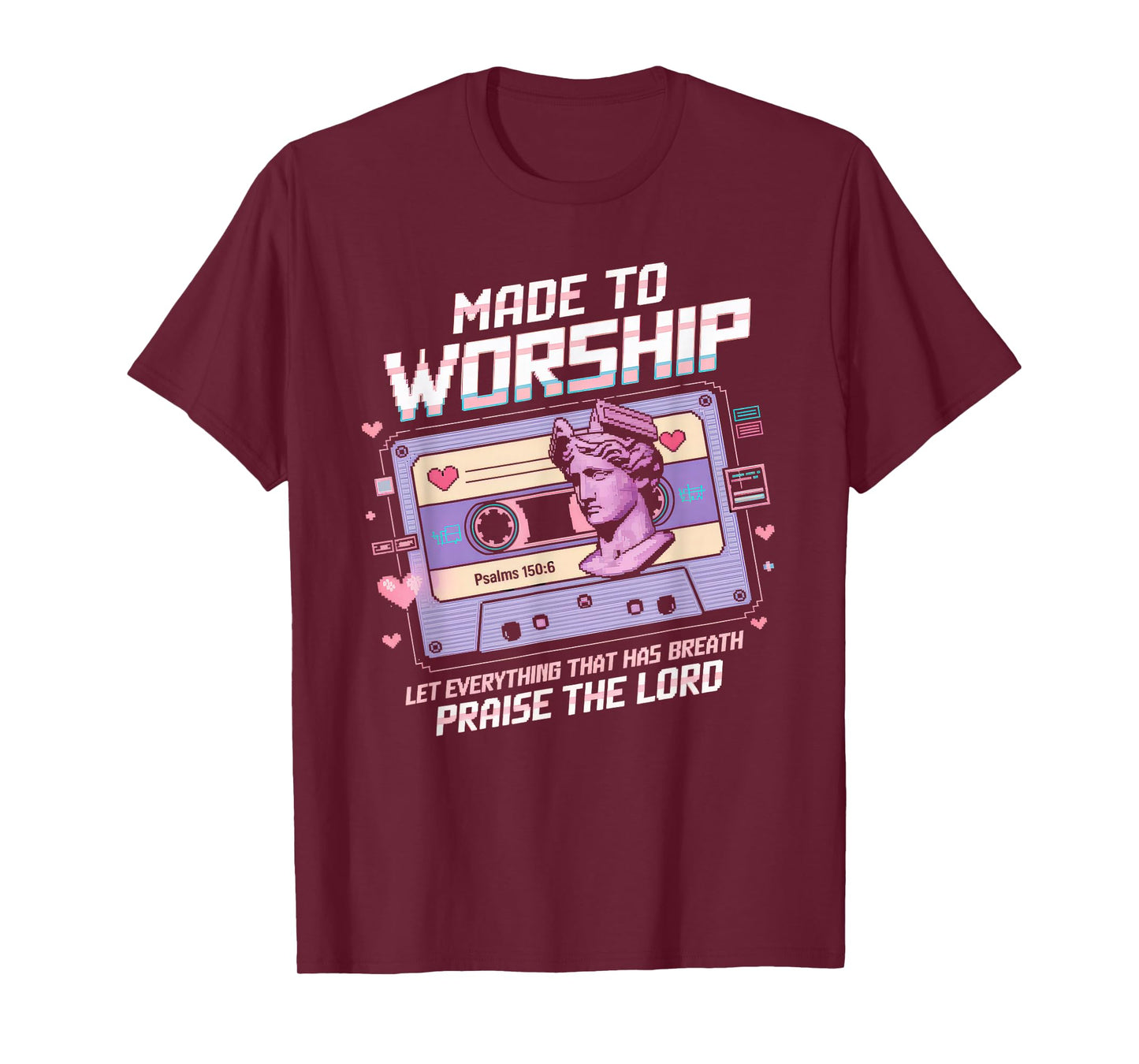 Worship Tshirt Christian Music Retro Cassette Psalms 150:6 T-Shirt