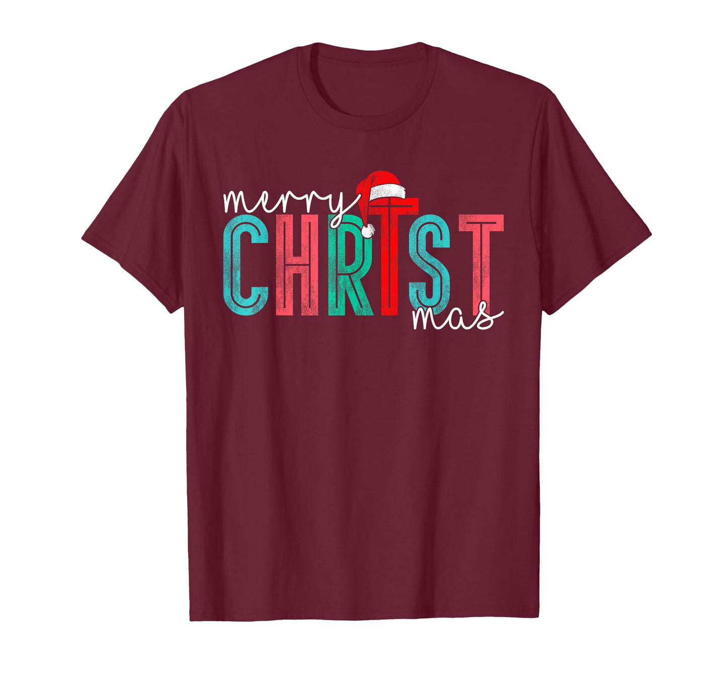 Merry Christ Mas Christian God Matching Christmas Family Tee T-Shirt