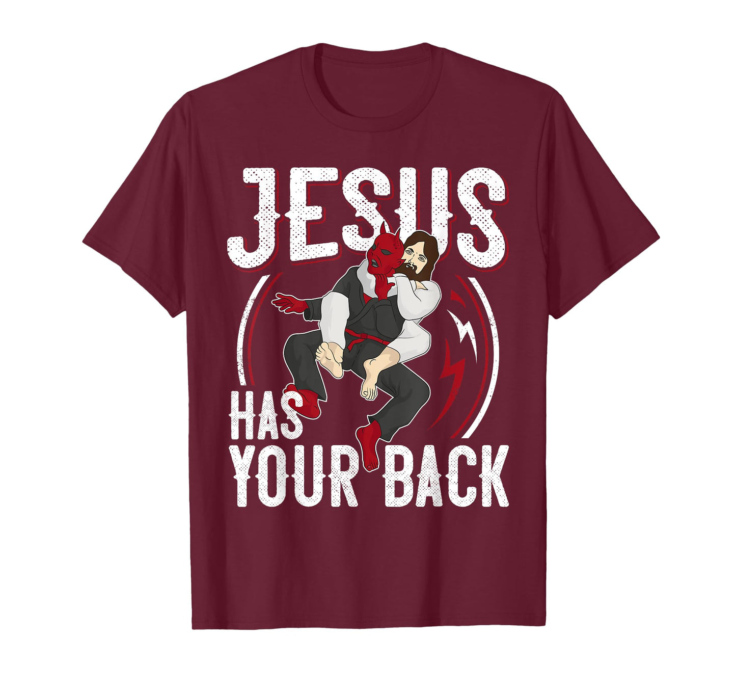 Jesus Has Your Back Shirt Brazilian Jiu Jitsu BJJ Christian T-Shirt