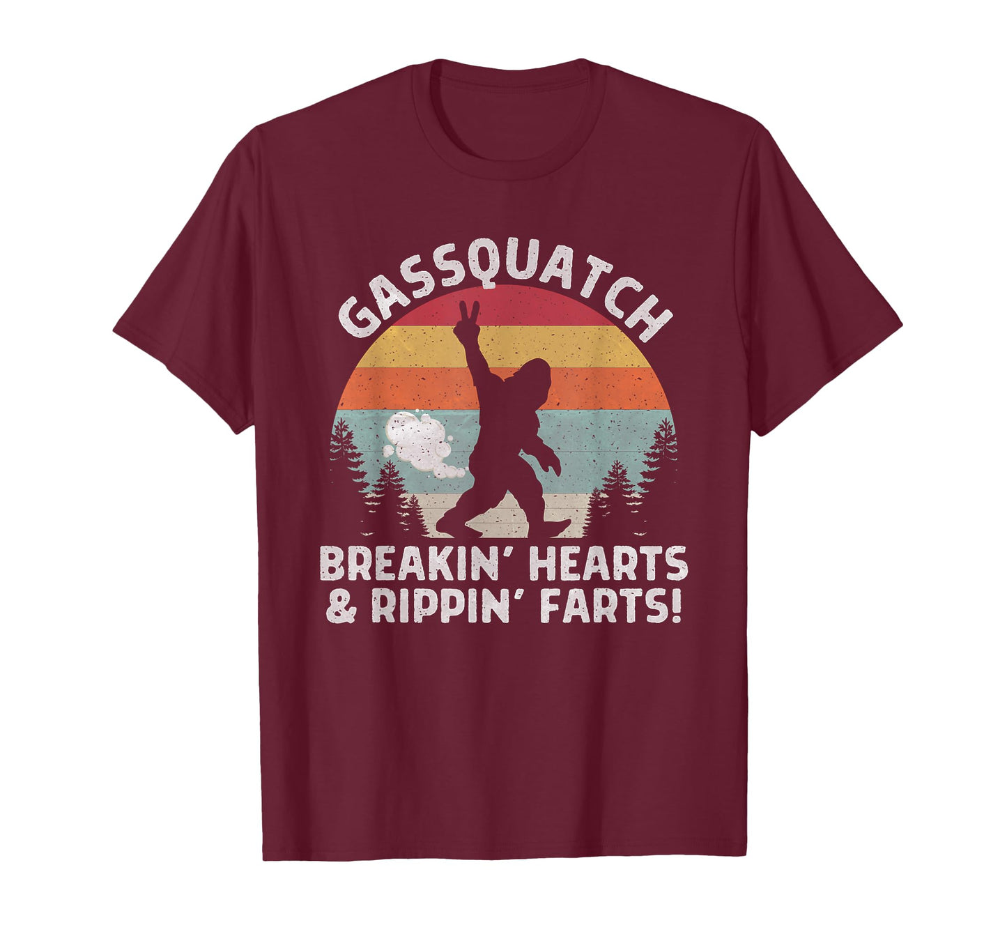 Farting Bigfoot Breaking Hearts And Ripping Farts Sasquatch T-Shirt