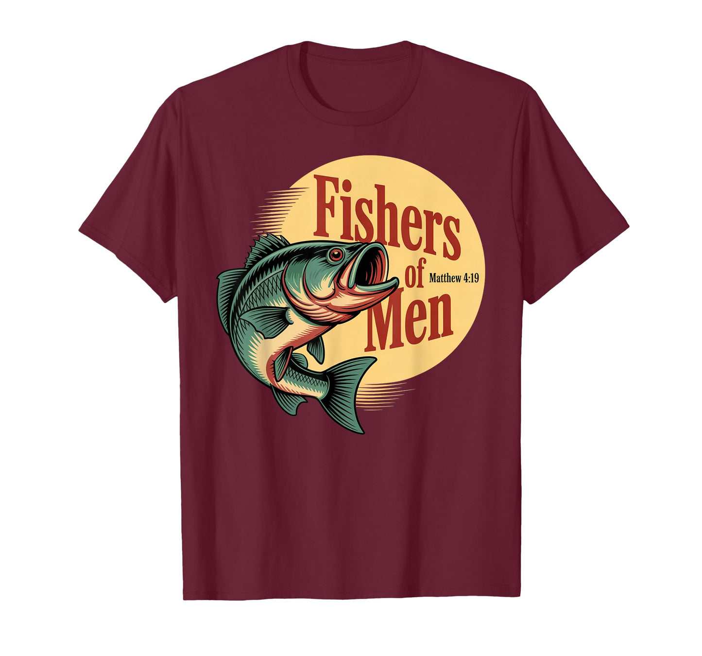 Christian Angler Fishers of Men Matthew 4 19 Verse T-Shirt