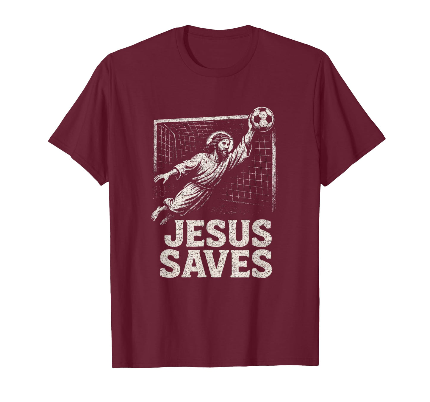 Jesus Saves - Soccer Goalie Christian Inspirational T-Shirt