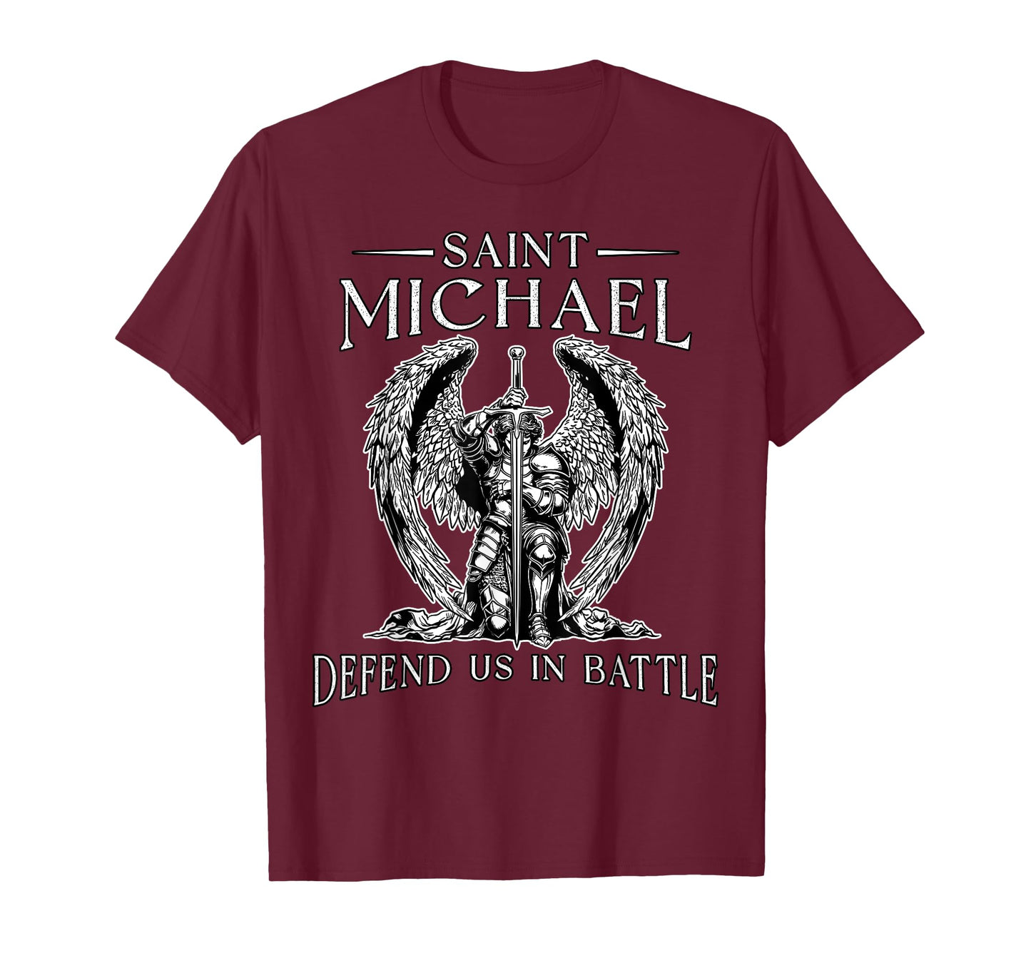 Saint Michael Prayer Defend Battle Catholic Christian Faith T-Shirt