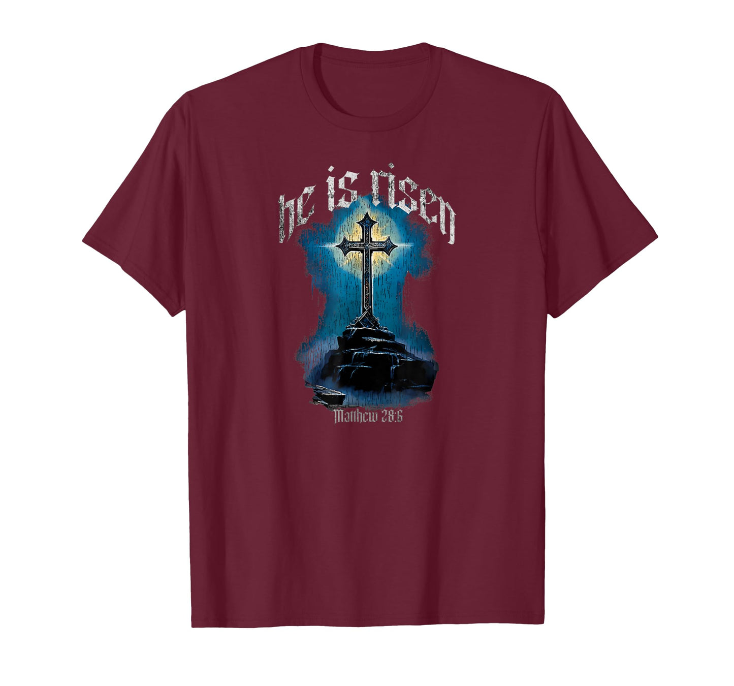 He is Risen Cross Jesus Christian Faith Religious Cross T-Shirt