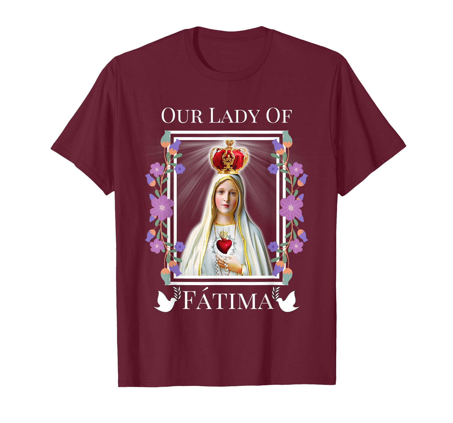Our Lady of Fatima Immaculate Heart of Blessed Virgin Mary T-Shirt