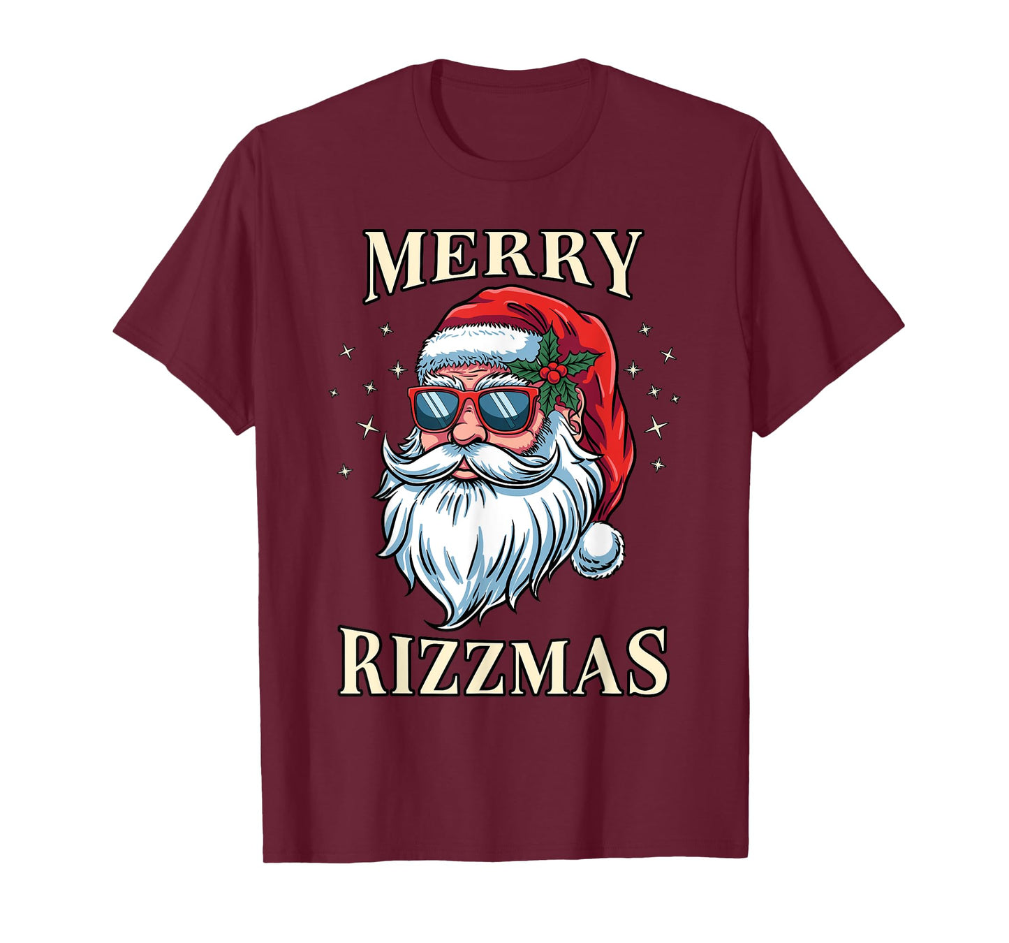 Merry Rizzmas Christmas Santa Claus Rizz Xmas Costume Funny T-Shirt