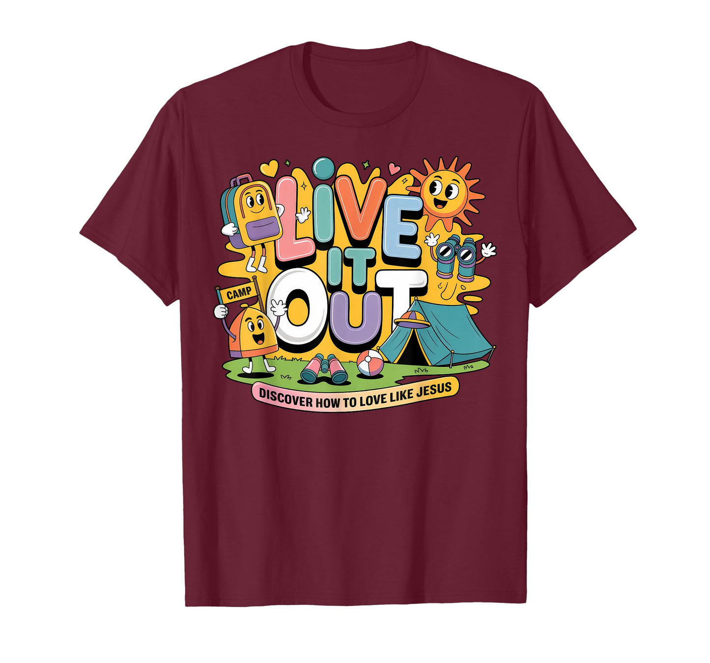 Live It Out Bible School Vbs 2025 Christian Youth Camp T-Shirt
