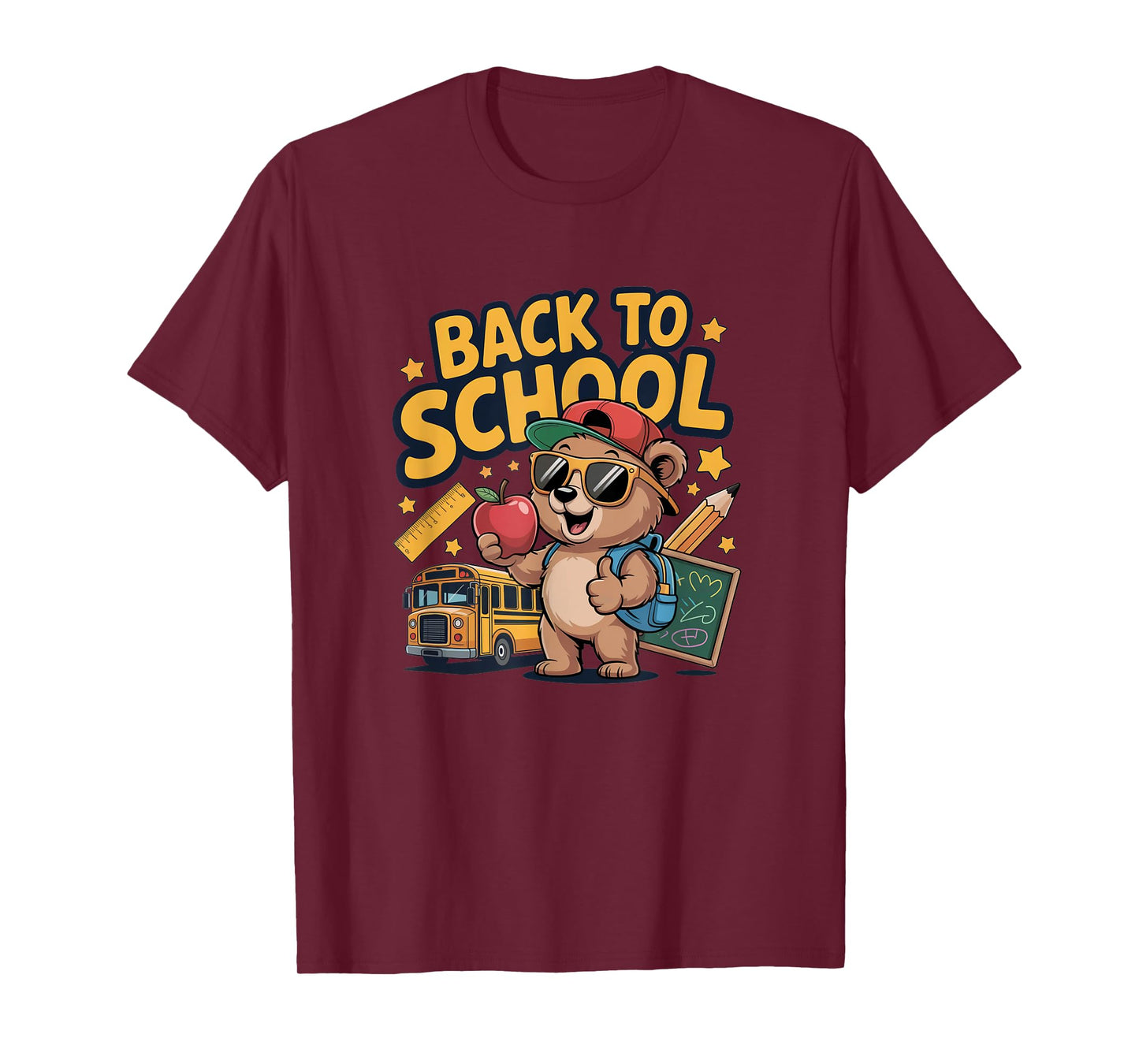 Back to School Bear Cute Kid Teacher Student Enjoy School T-Shirt