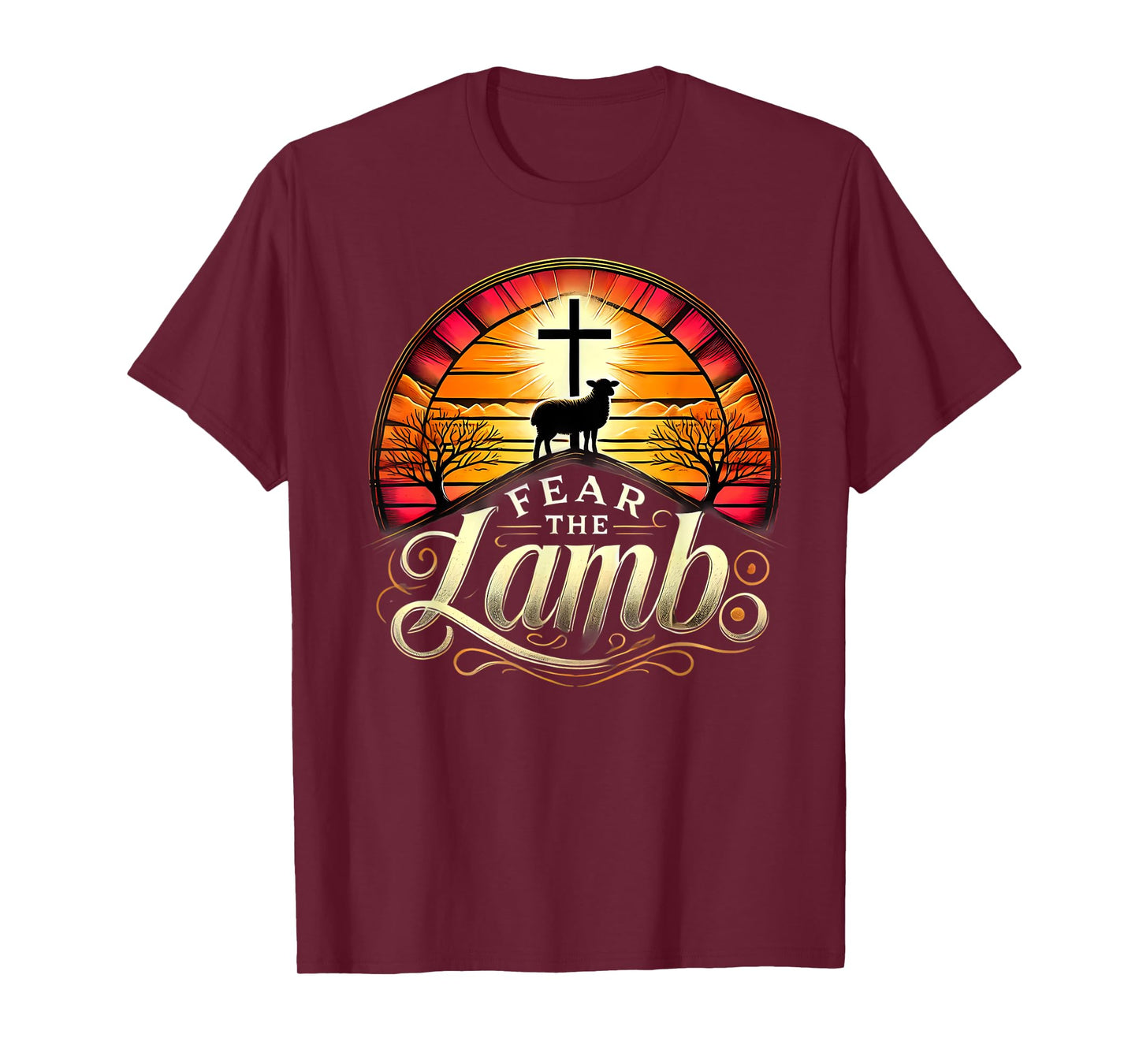 Fear the Lamb Cross Christian Gifts for Believers T-Shirt
