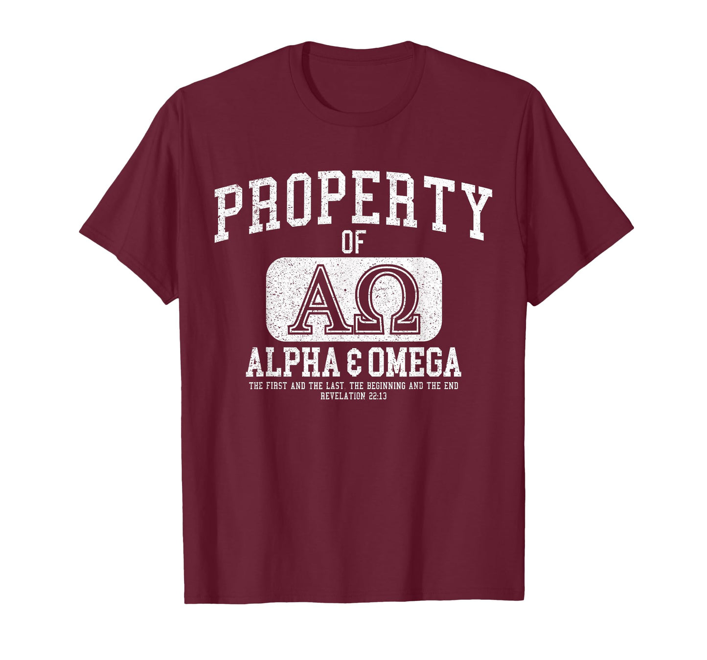 Property of Alpha & Omega Tee - Christian Athletic Design T-Shirt