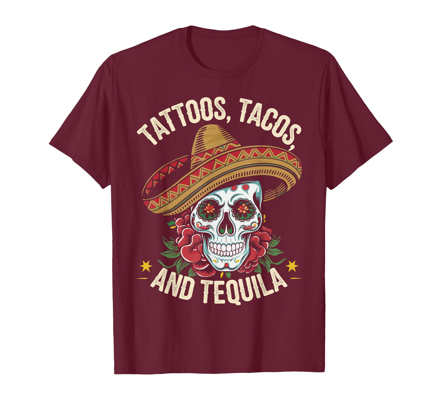 Tequila Tacos Titties Tattoos Vintage Design Apparel Outfit T-Shirt