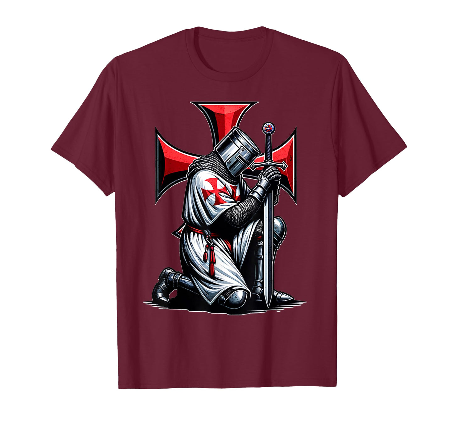 Knight Templar Cross Christian Warrior Crusader T-Shirt