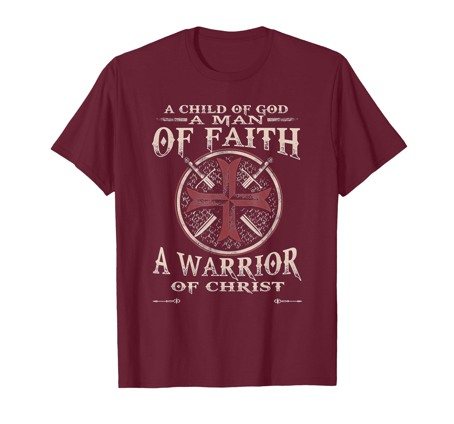 Vintage A Child of God A Man of Faith A Warrior of Christ T-Shirt