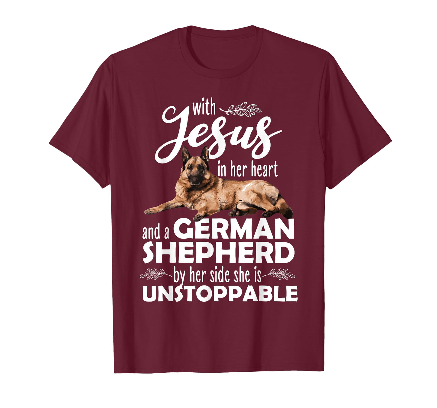 Funny German Shepherd Art For Women Girls Kids Dog Lover T-Shirt