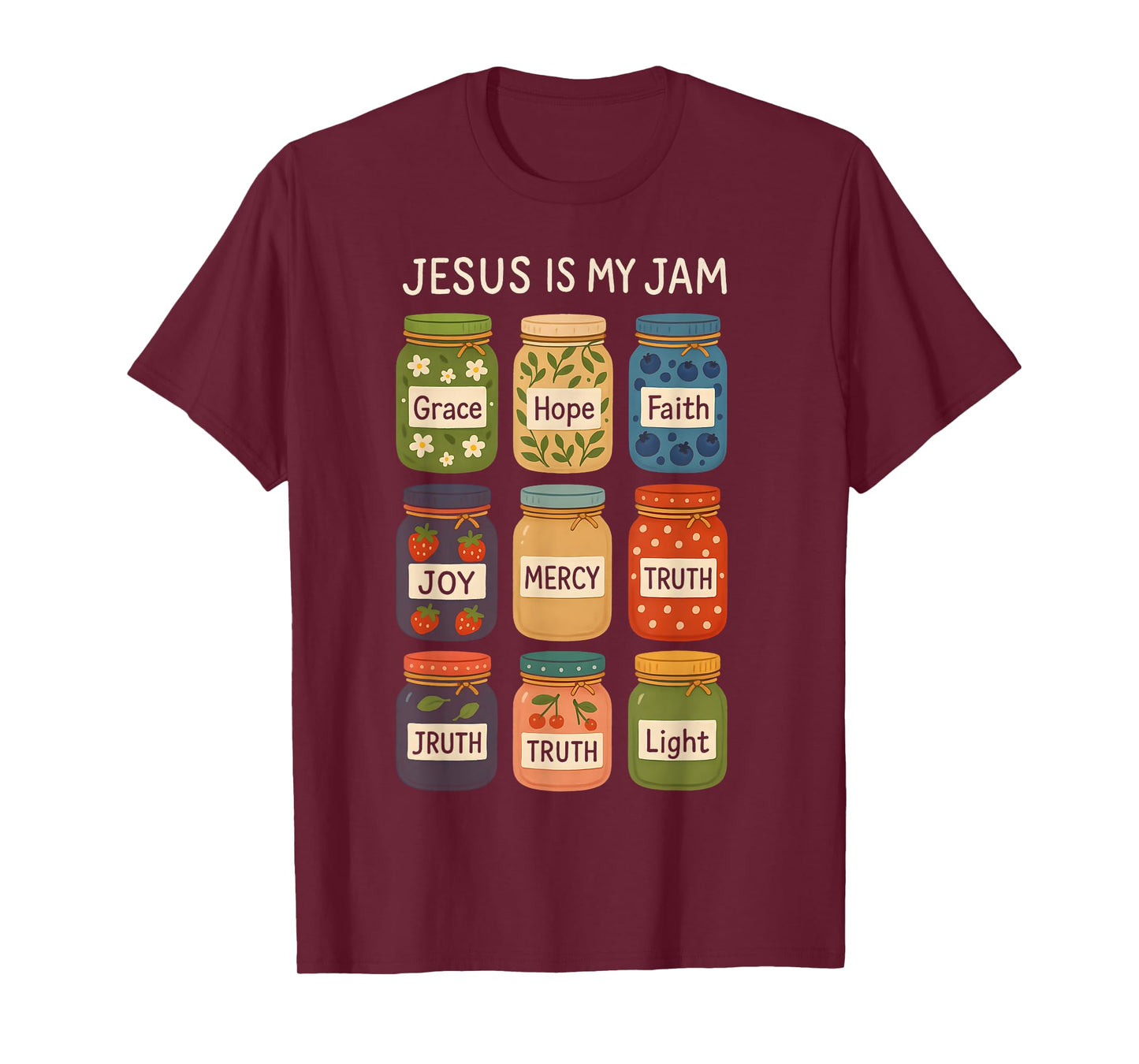 Jesus Is My Jam Christian Faith Religious Bible Verse God T-Shirt