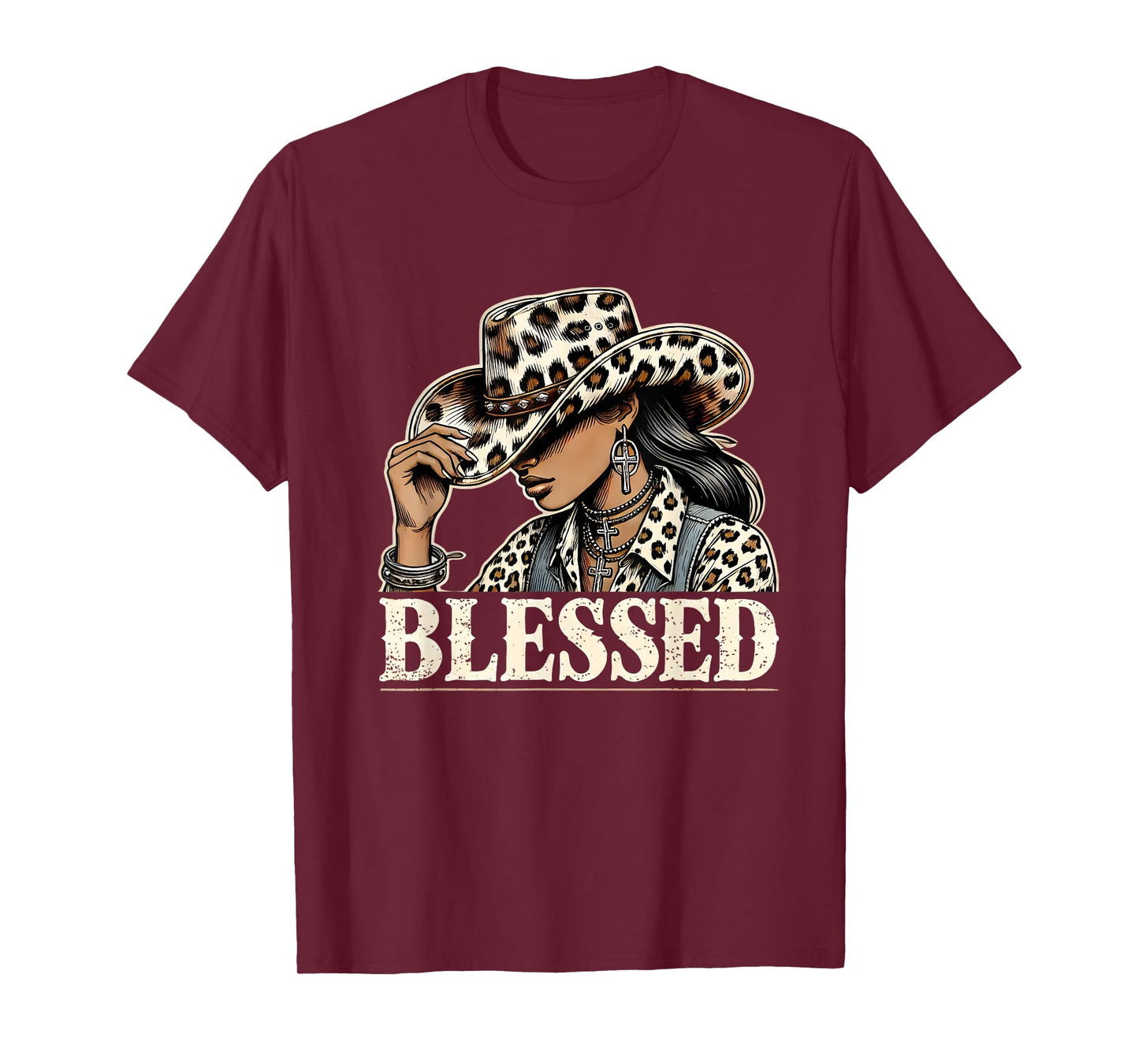 Vintage Cowgirl Black Western Cowgirl African Christian T-Shirt